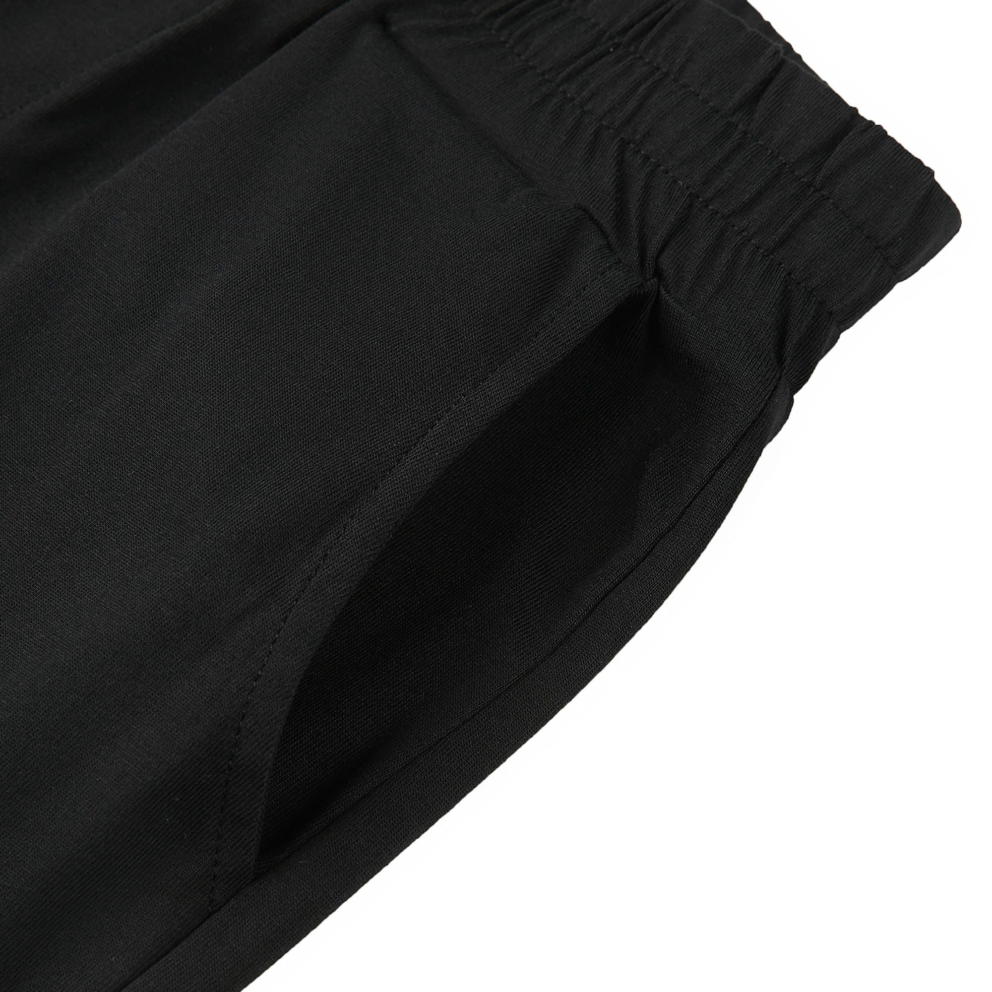 Boys Black Cotton Shorts