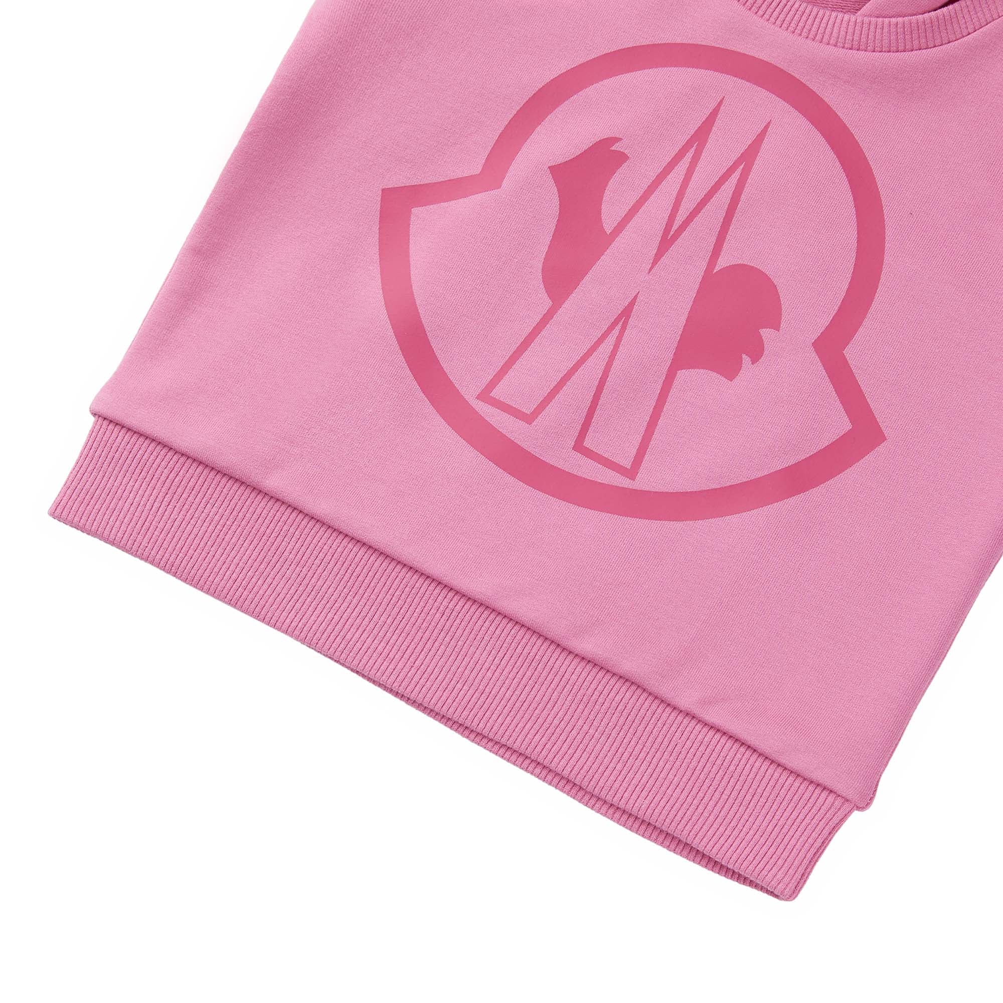 Baby Girls Pink Logo Cotton Sweatshirt