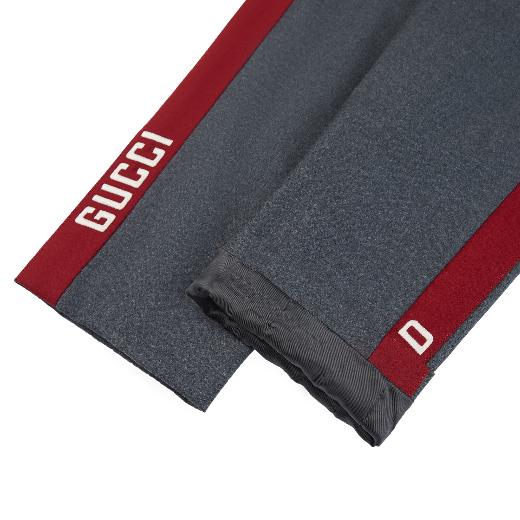 Boys Grey Logo Wool Trousers