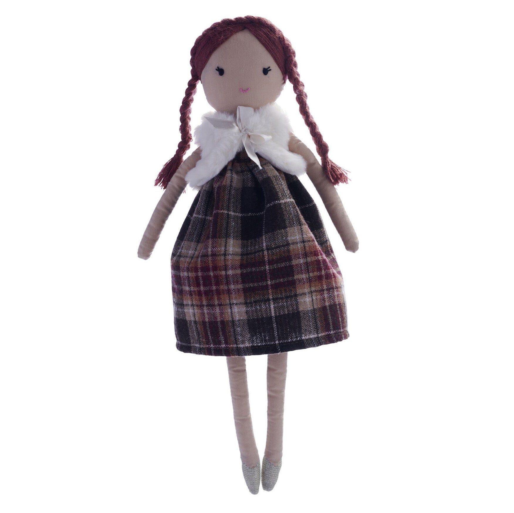 Brown Tartan Doll