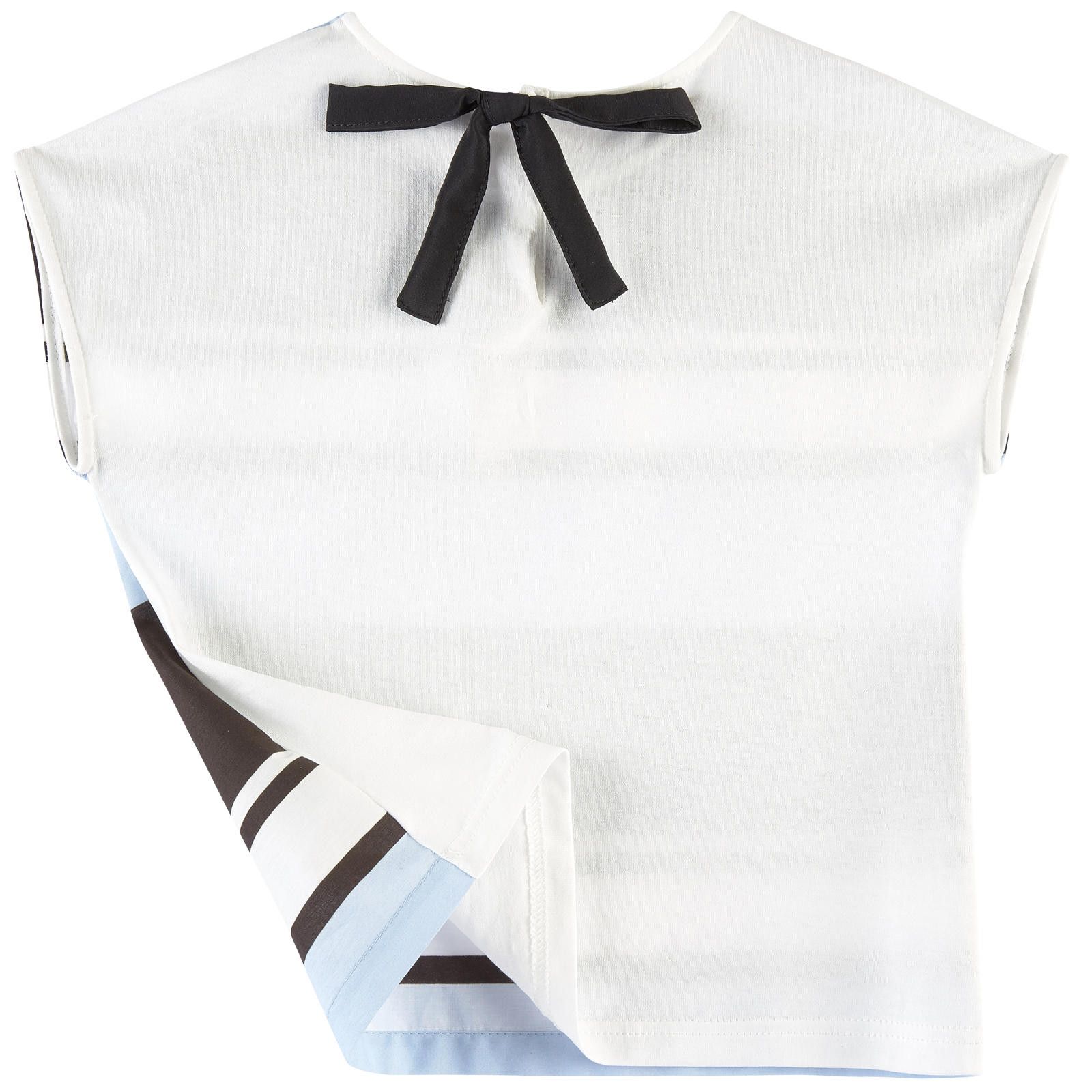 Girls Multicolor Stripe Cotton T-Shirt - CÉMAROSE | Children's Fashion Store - 2