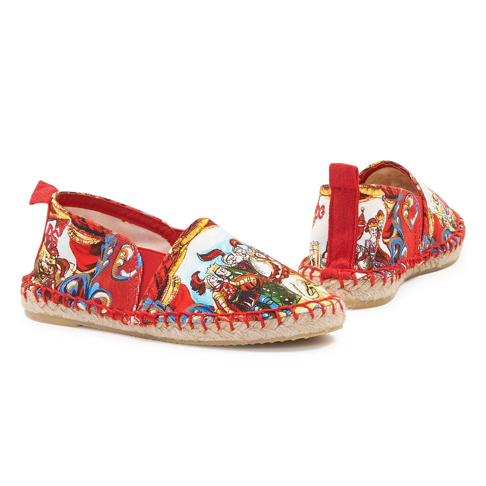 Girls Multicolor Printed Cotton Espadrille Shoes - CÉMAROSE | Children's Fashion Store