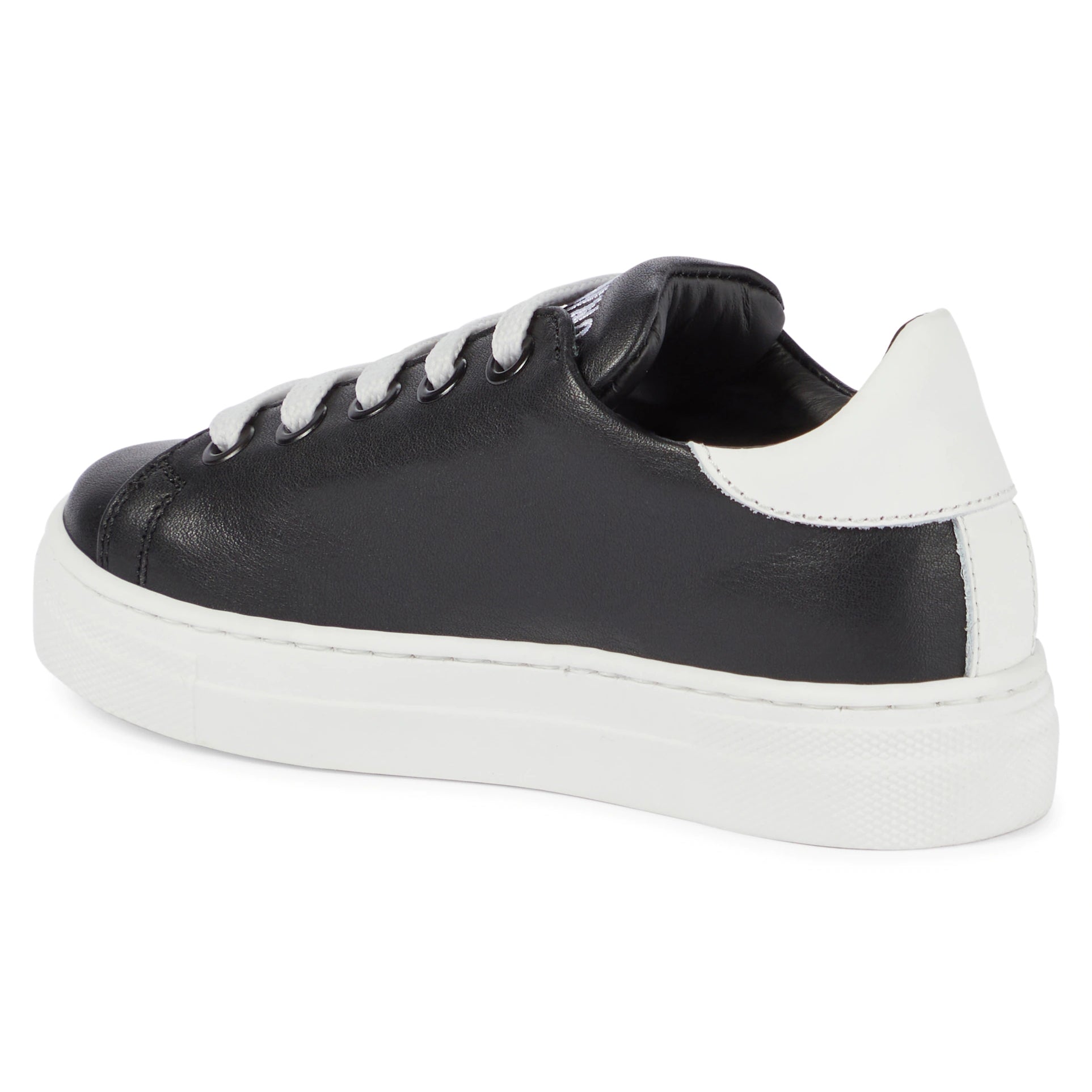 Boys & Girls Black Logo Shoes