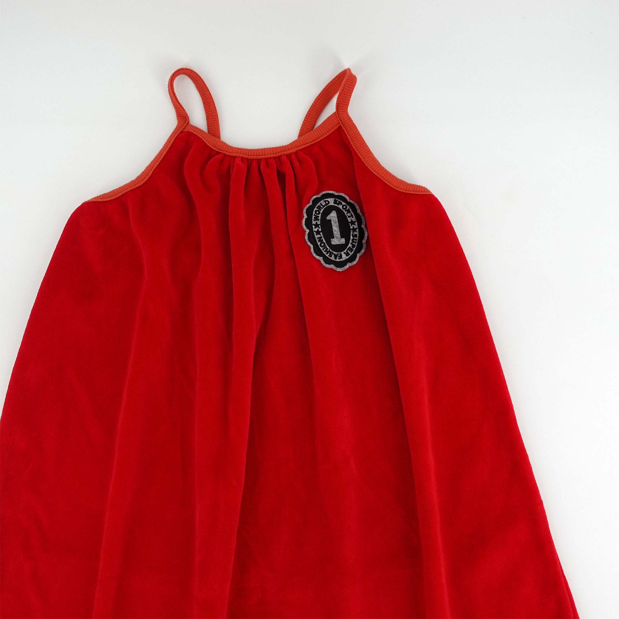 Girls Red Cotton Dress