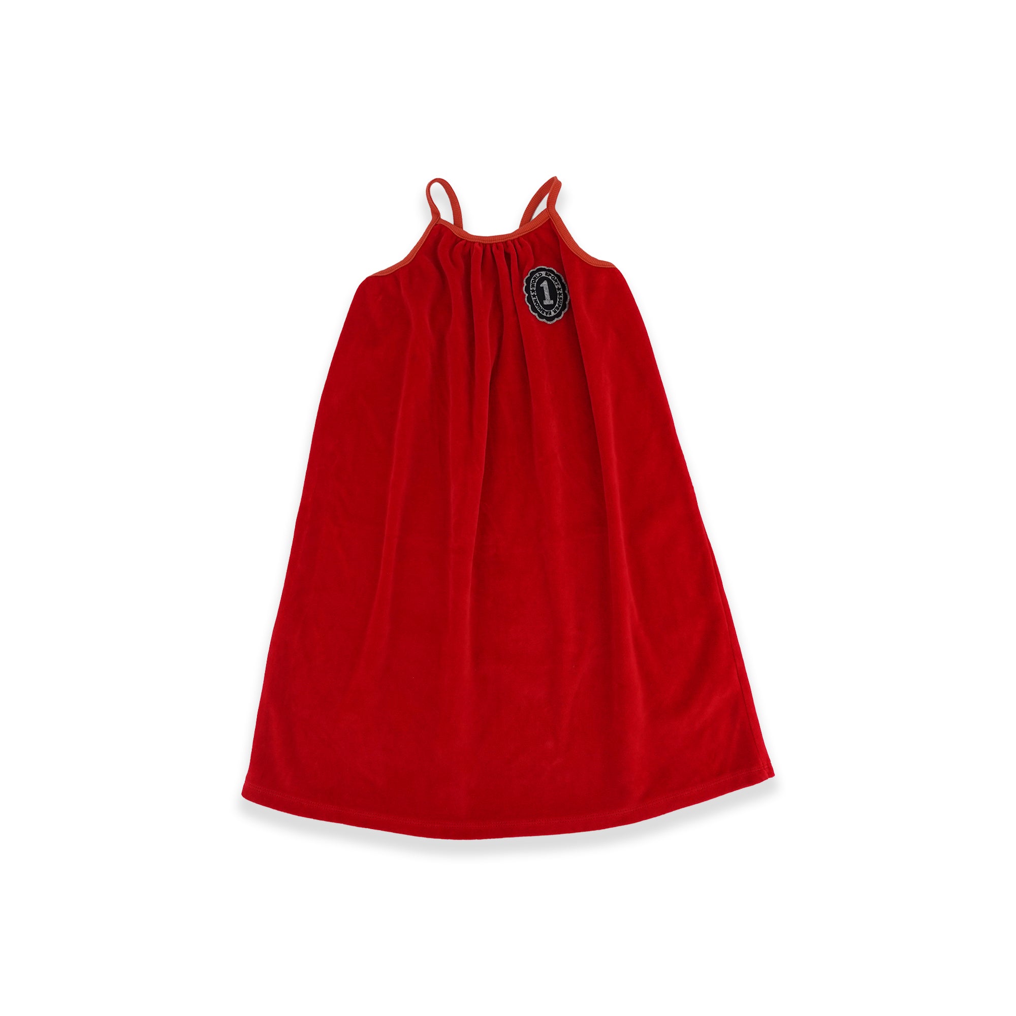 Girls Red Cotton Dress