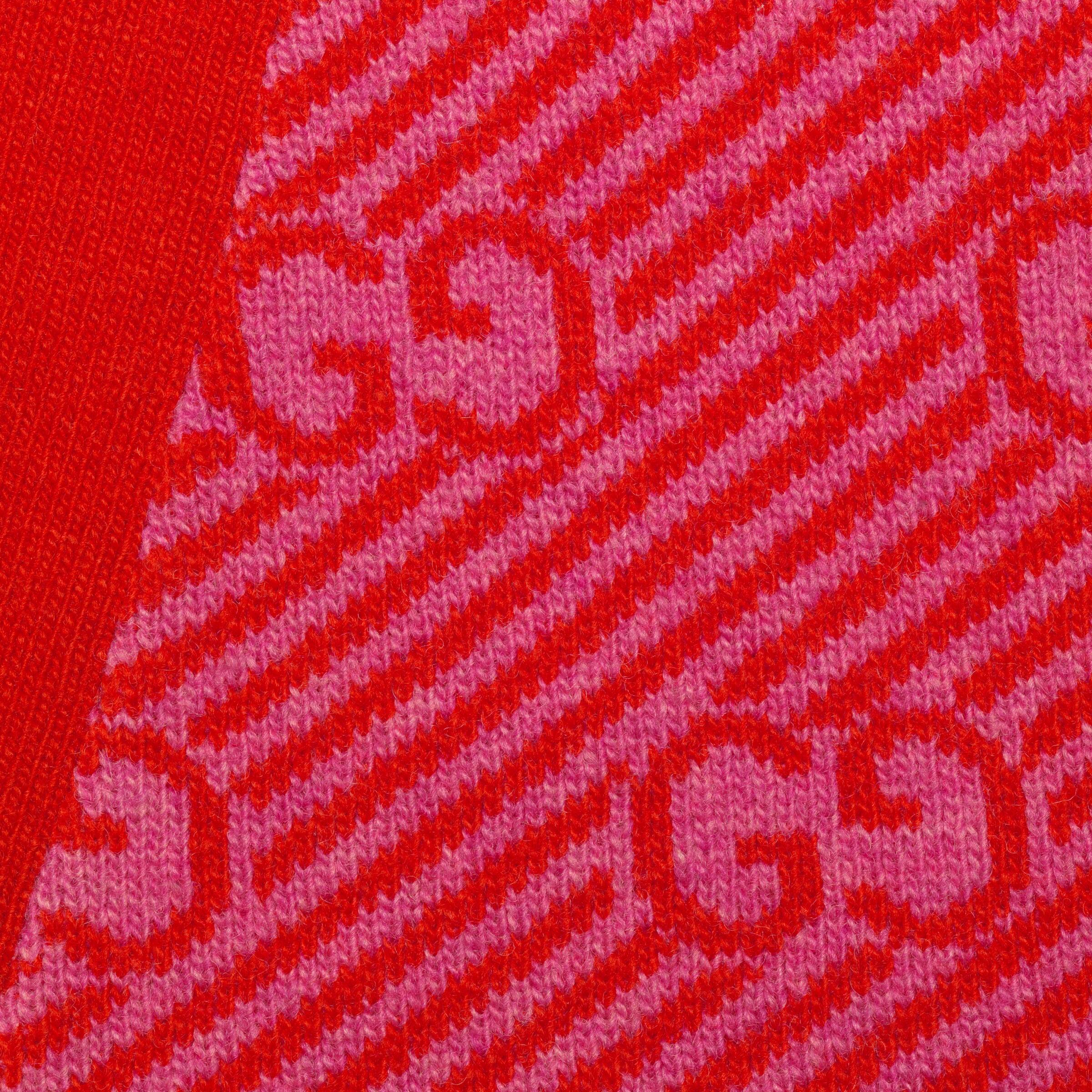 Girls Red GG Logo Wool Cardigan