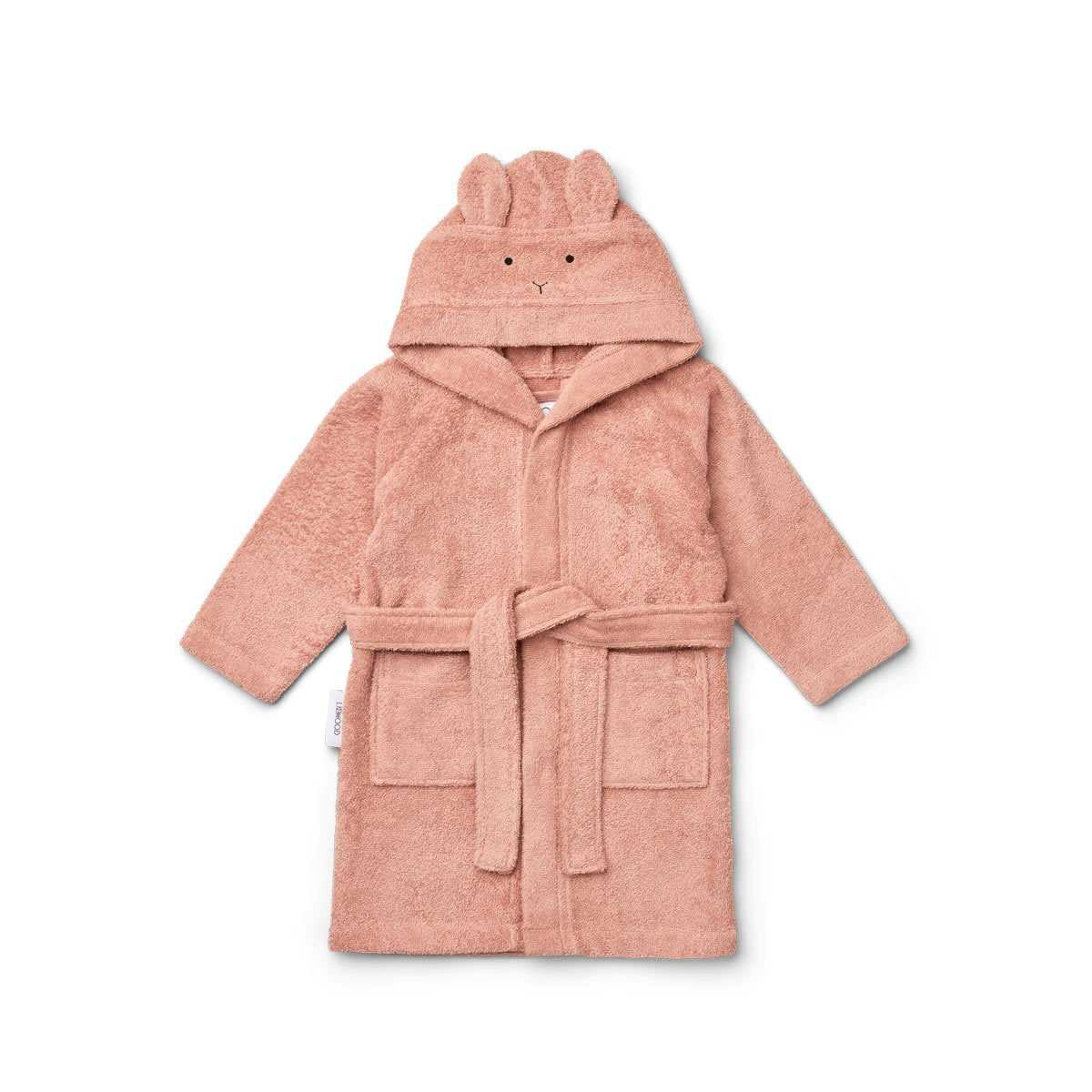 Boys & Girls Dark Pink Rabbit Bathrobe