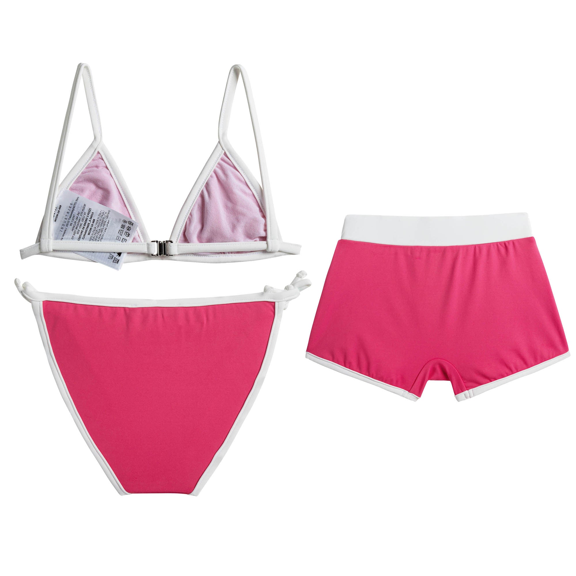 Girls Pink Bikini & Shorts （3 Piece）