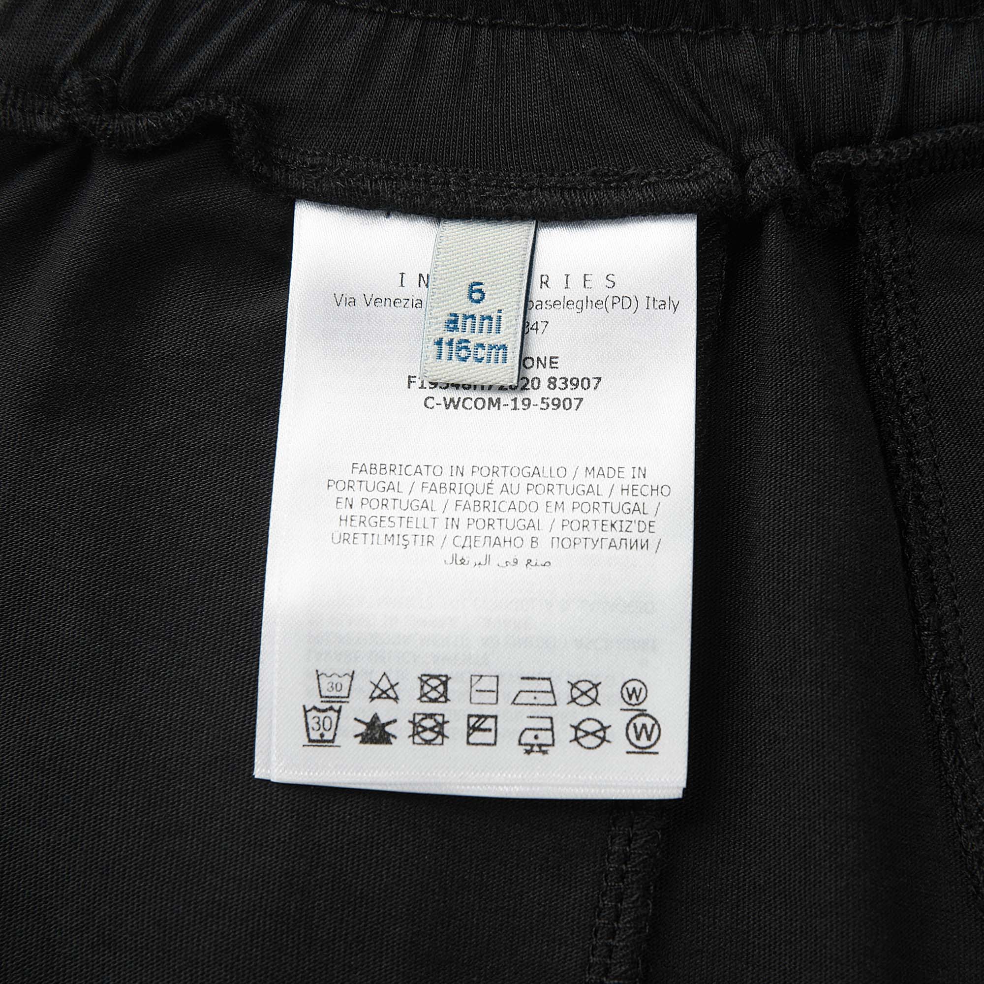Boys Black Cotton Shorts