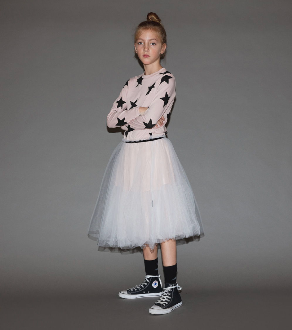 Robe rose à étoiles pour filles
