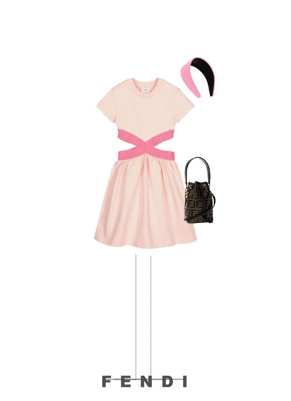 Girls Pink Cotton Dress