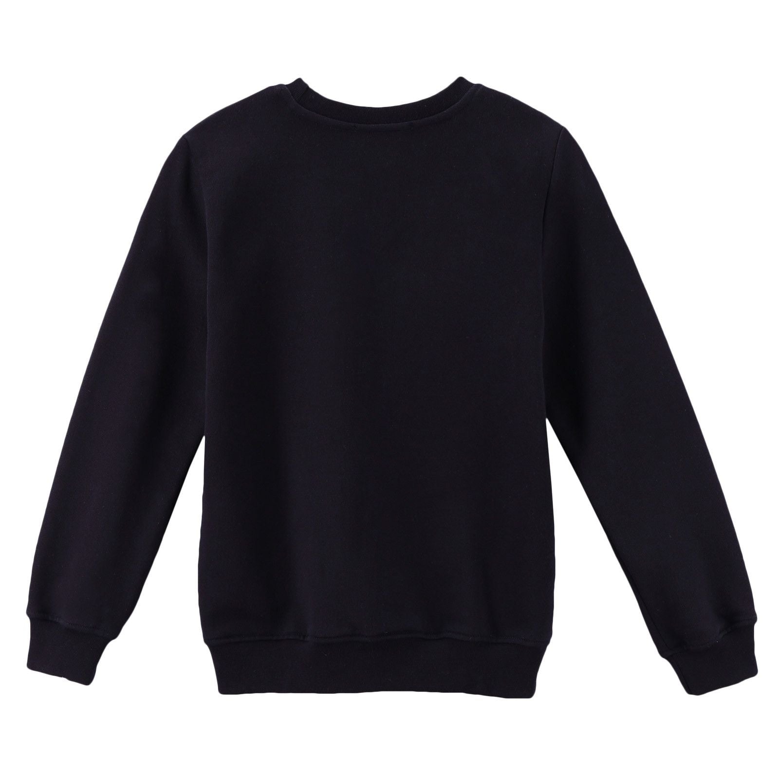 Boys Black Cotton Sweatshirt With White Brand Logo - CÉMAROSE | Children's Fashion Store - 2