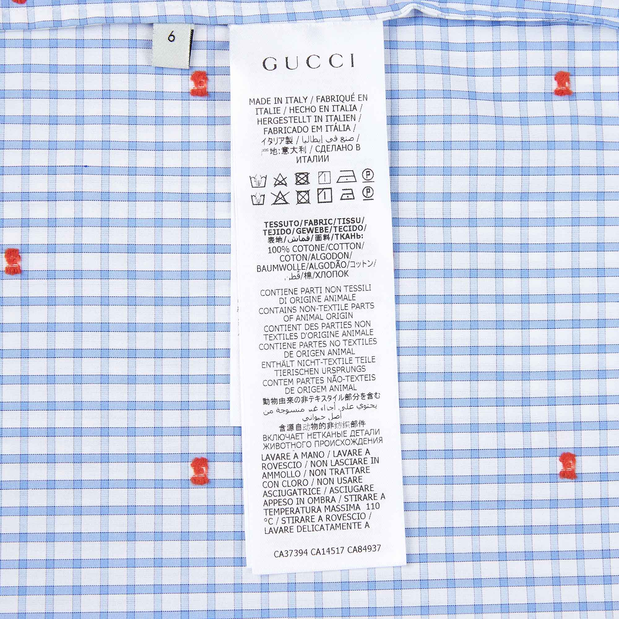 Boys Blue Check Cotton Shirt