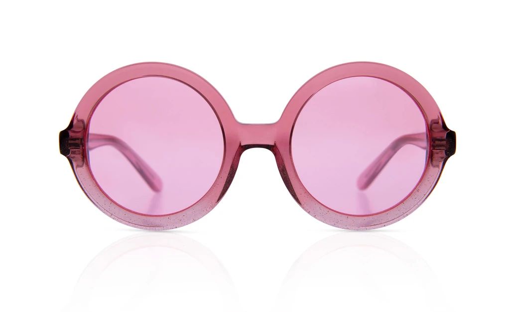 'Lenny' Pink Glitter Sunglasses