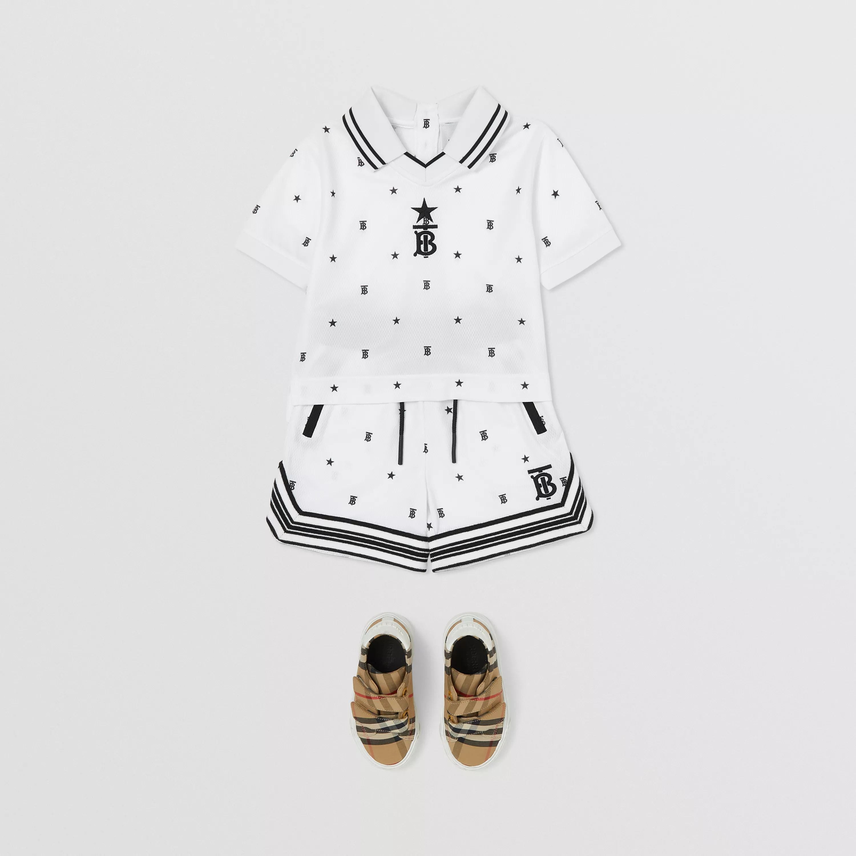 Baby Boys White & Black Logo Shirt