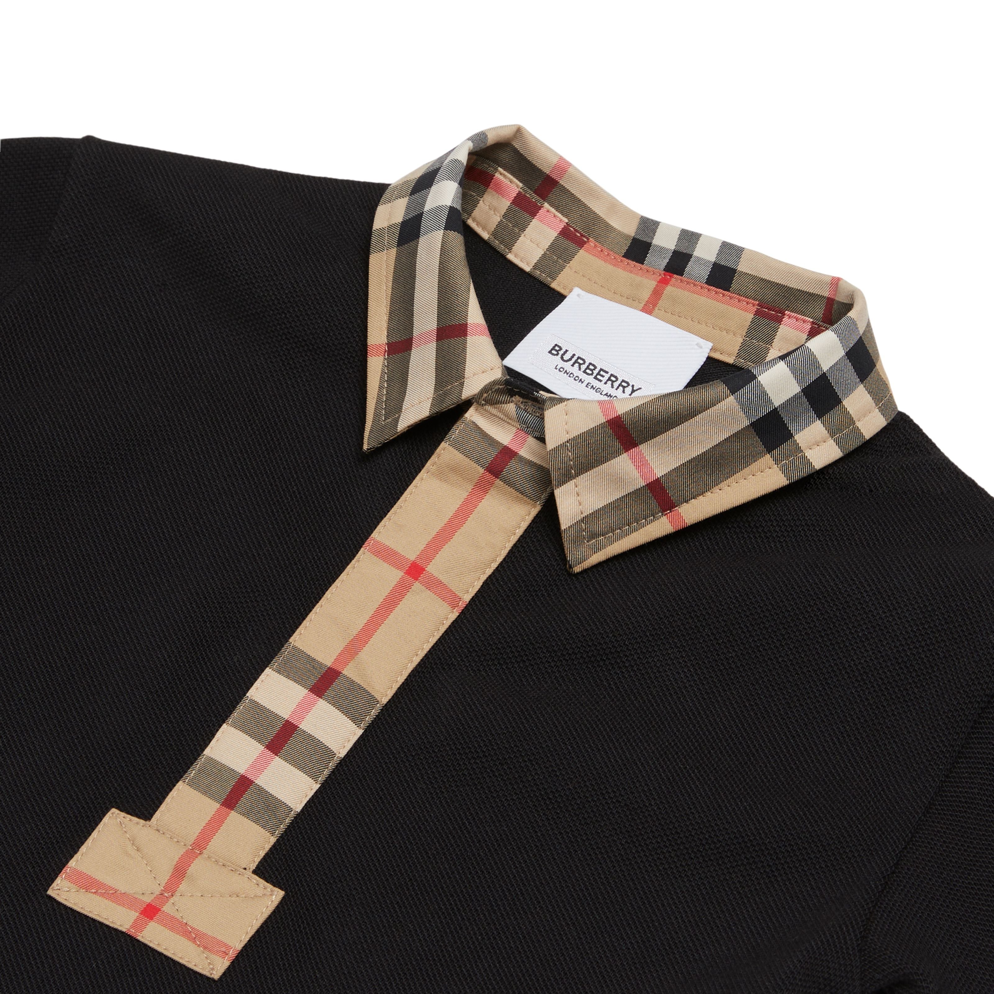 Baby Boys Black Cotton Polo Shirt