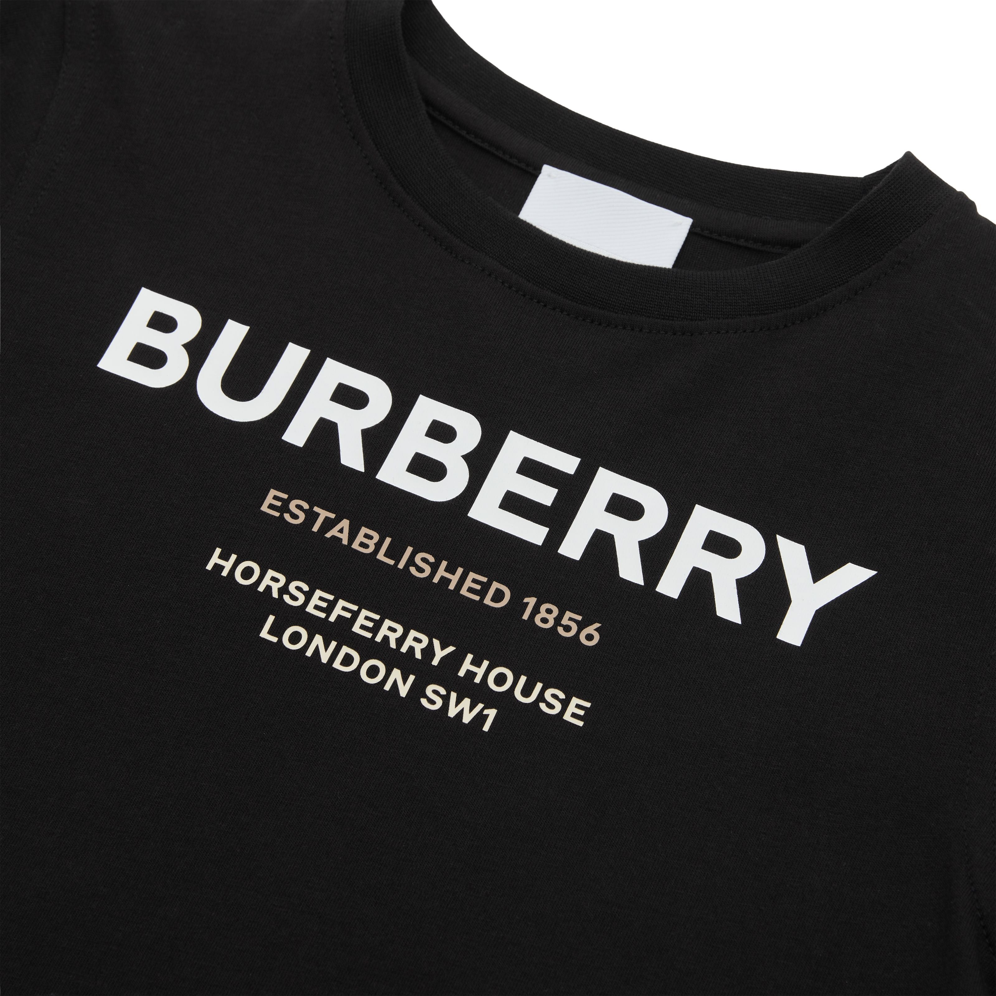 Boys & Girls Black Cotton T-Shirt