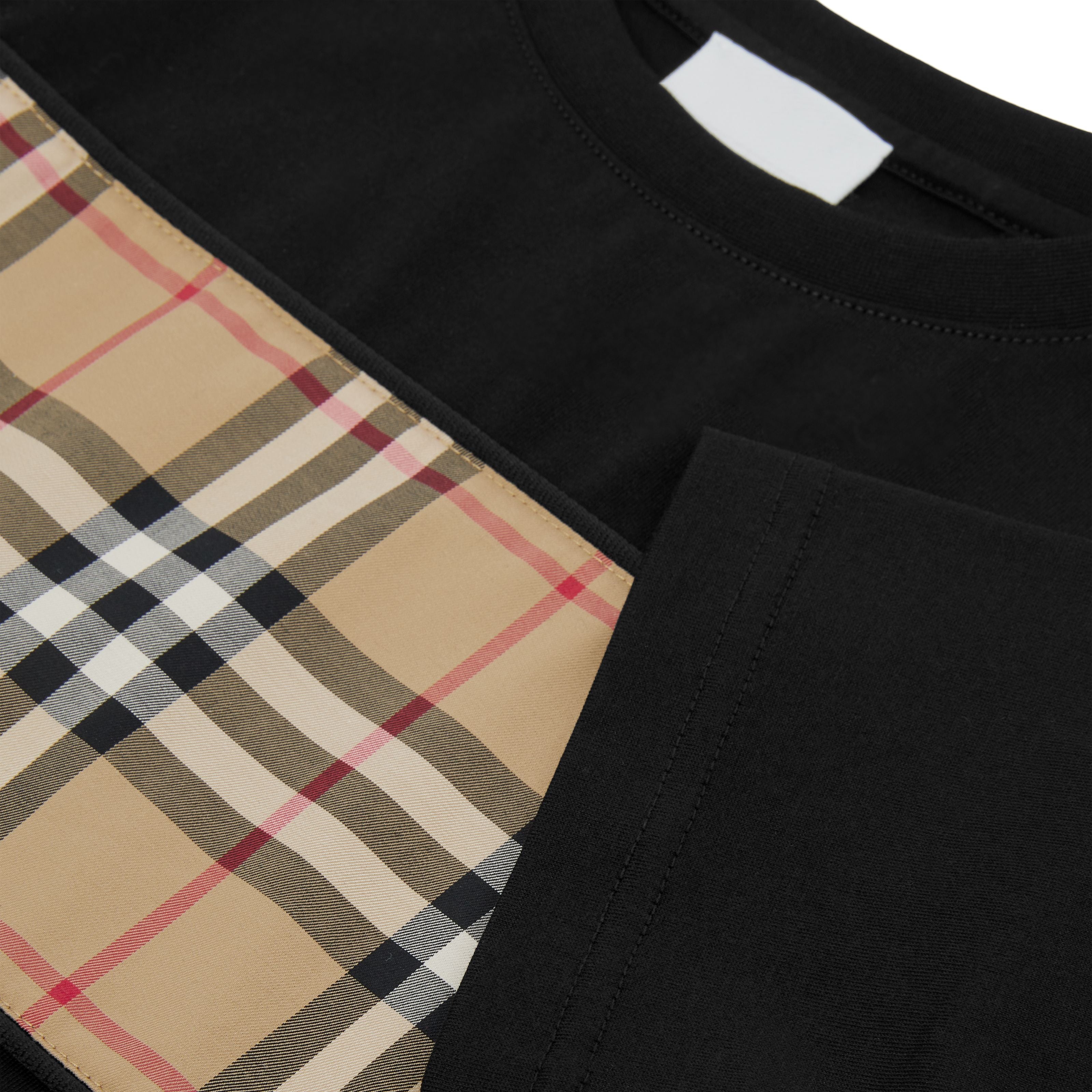 Boys & Girls Black Cotton T-Shirt