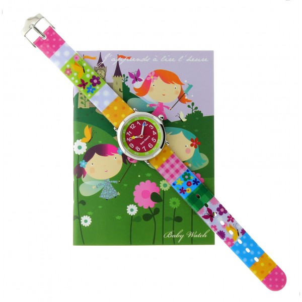 Montre papillon couleur pour filles (4-7 ans)