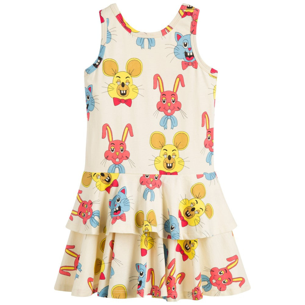 Girls White Tivoli Toy Printed Frill Dress - CÉMAROSE | Children's Fashion Store - 3