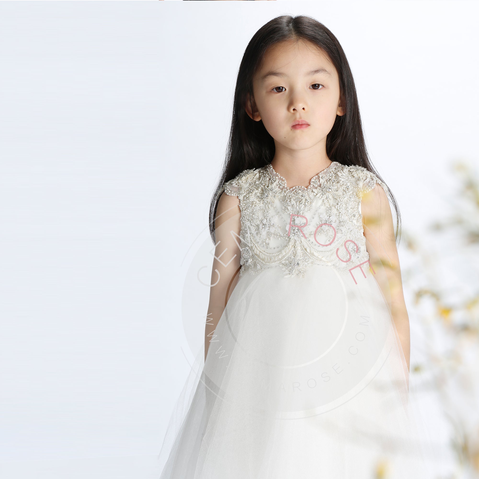 Girls  White  "Pruncess Ekaterina"  Dress