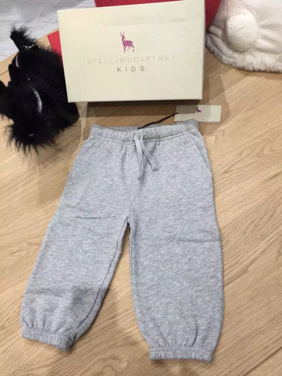 Loopie  Baby Grey Cotton Trousers With Bottoms - CÉMAROSE | Children's Fashion Store