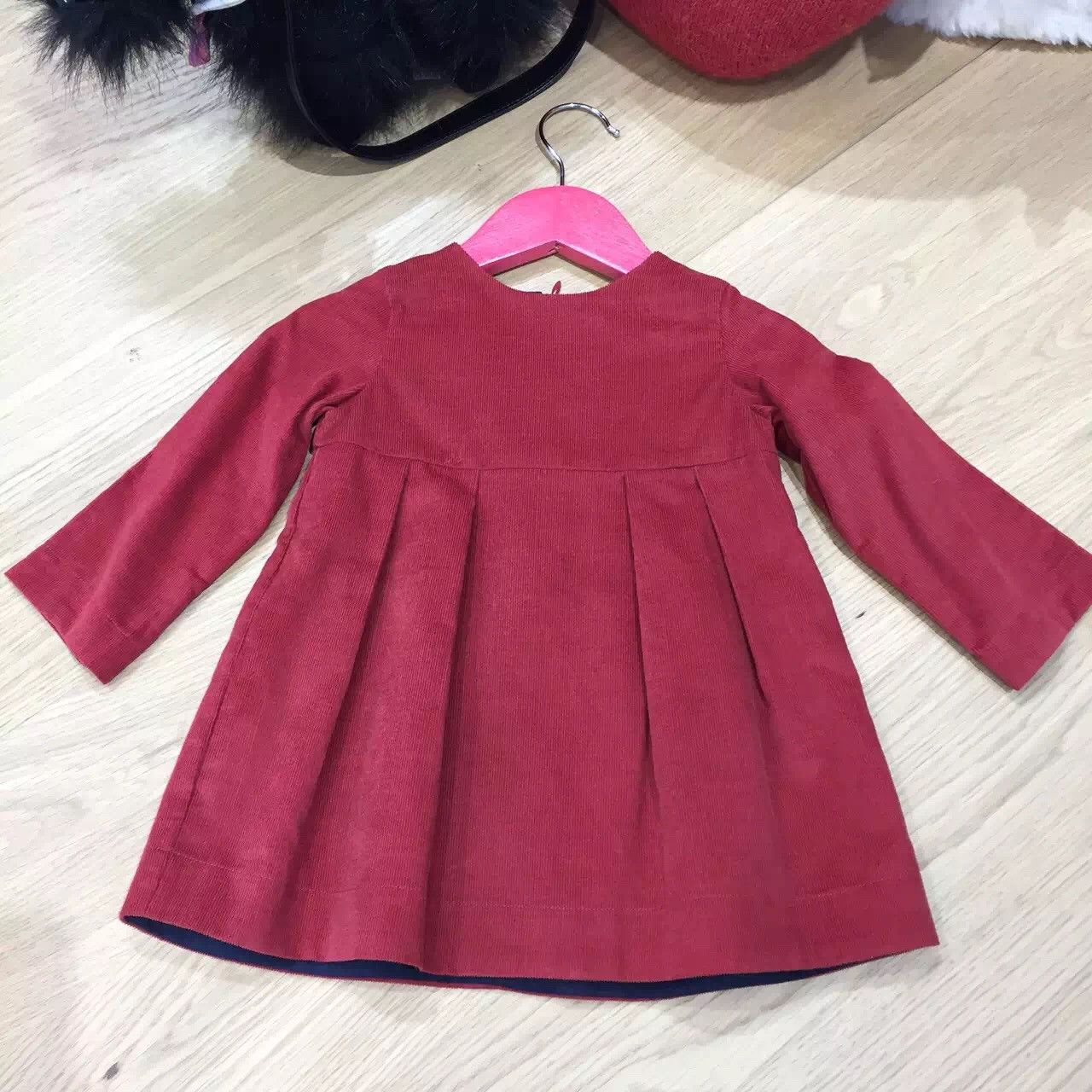 Baby Girls Red Cord Dress - CÉMAROSE | Children's Fashion Store