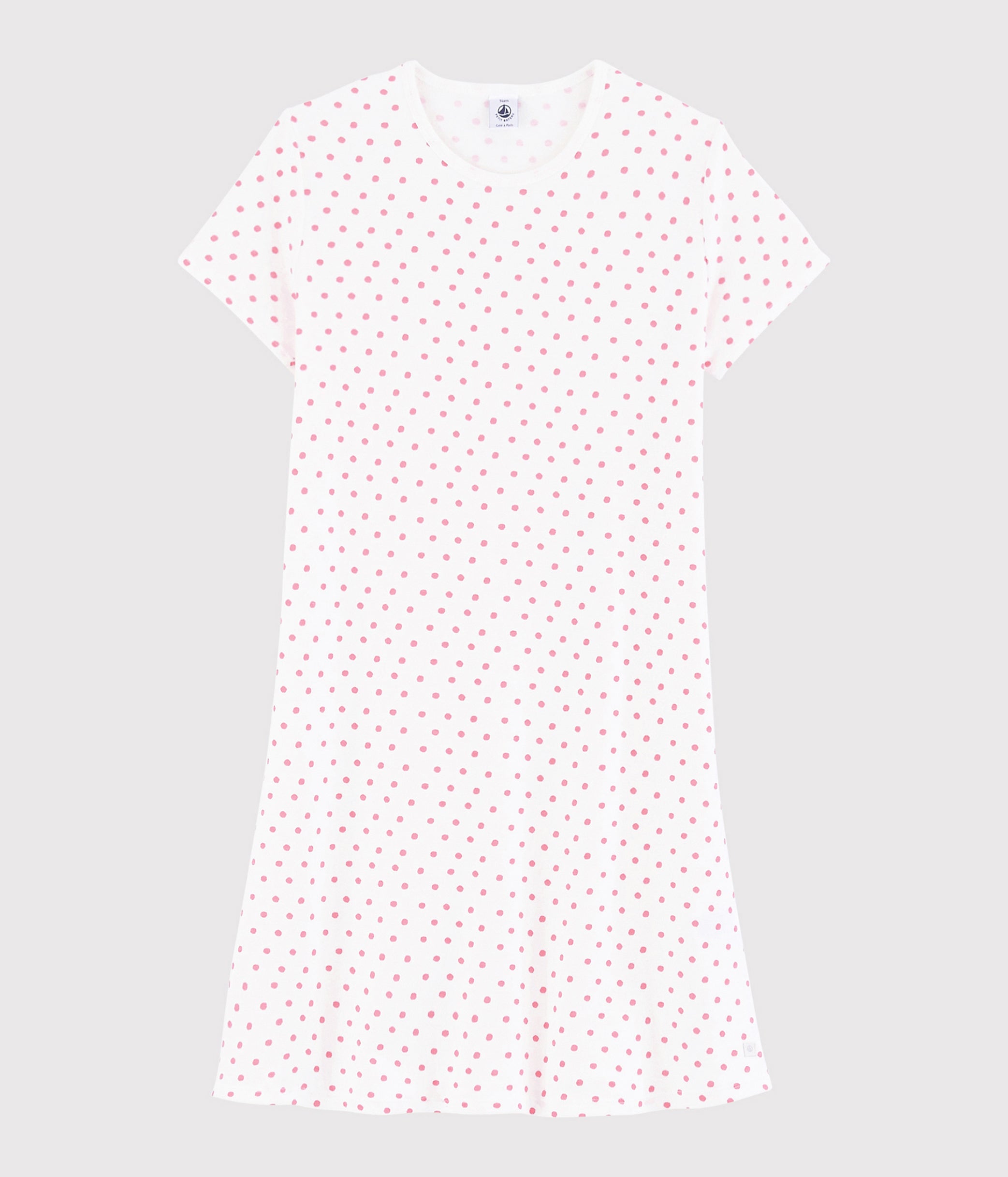 Robe de Nuit Fille à Pois Blancs