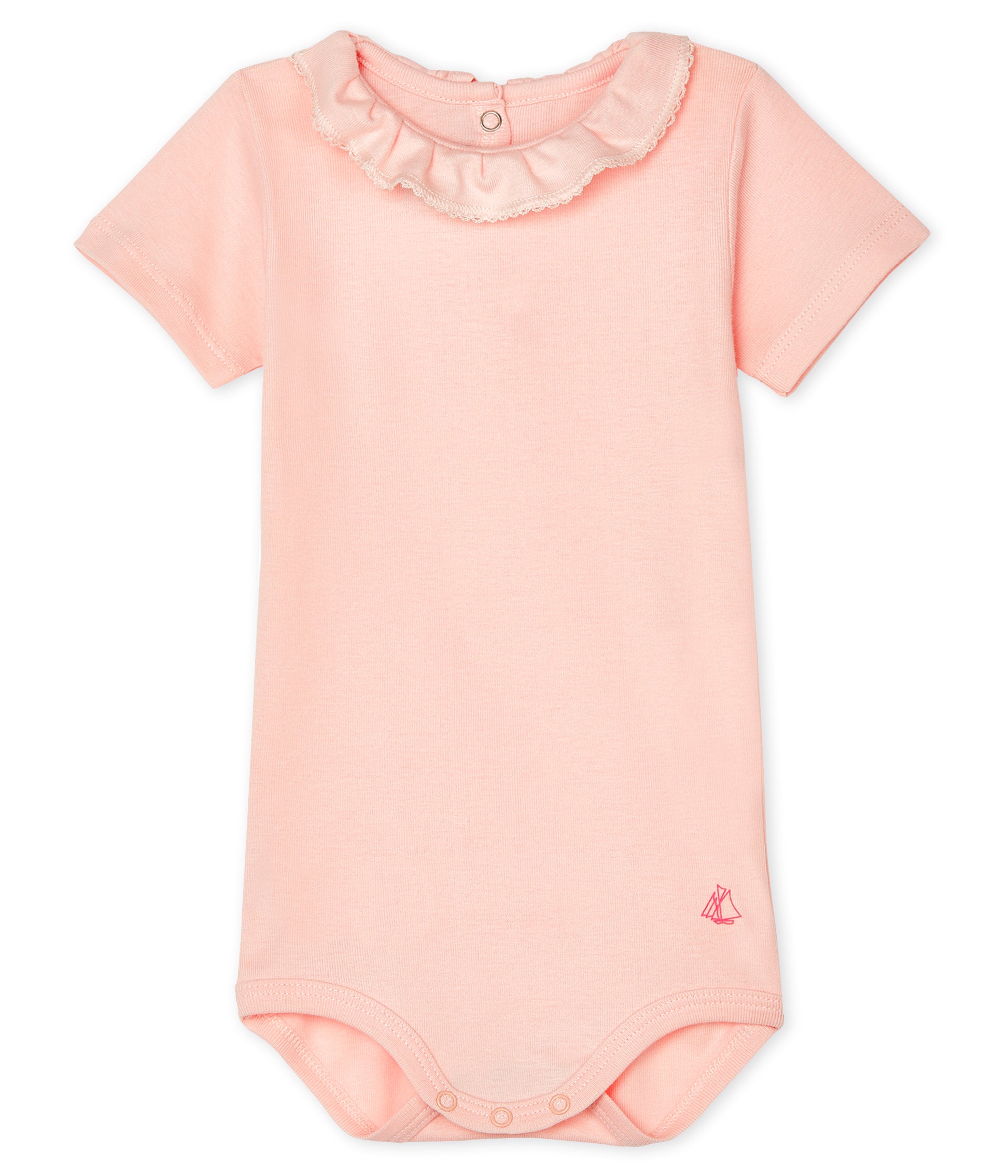 Baby Girls Pink Cotton Babysuit