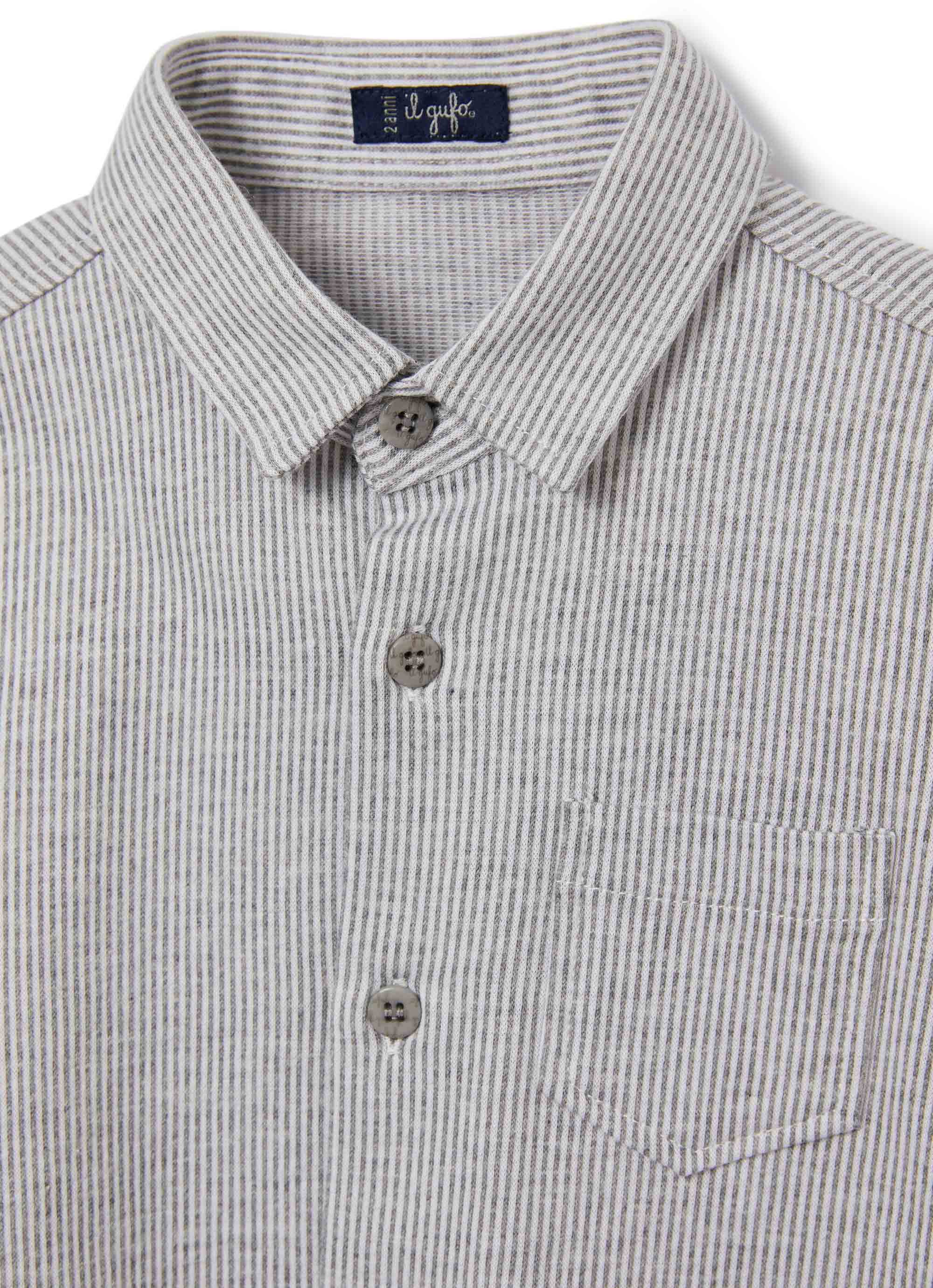 Boys Cloud Grey Cotton Shirt