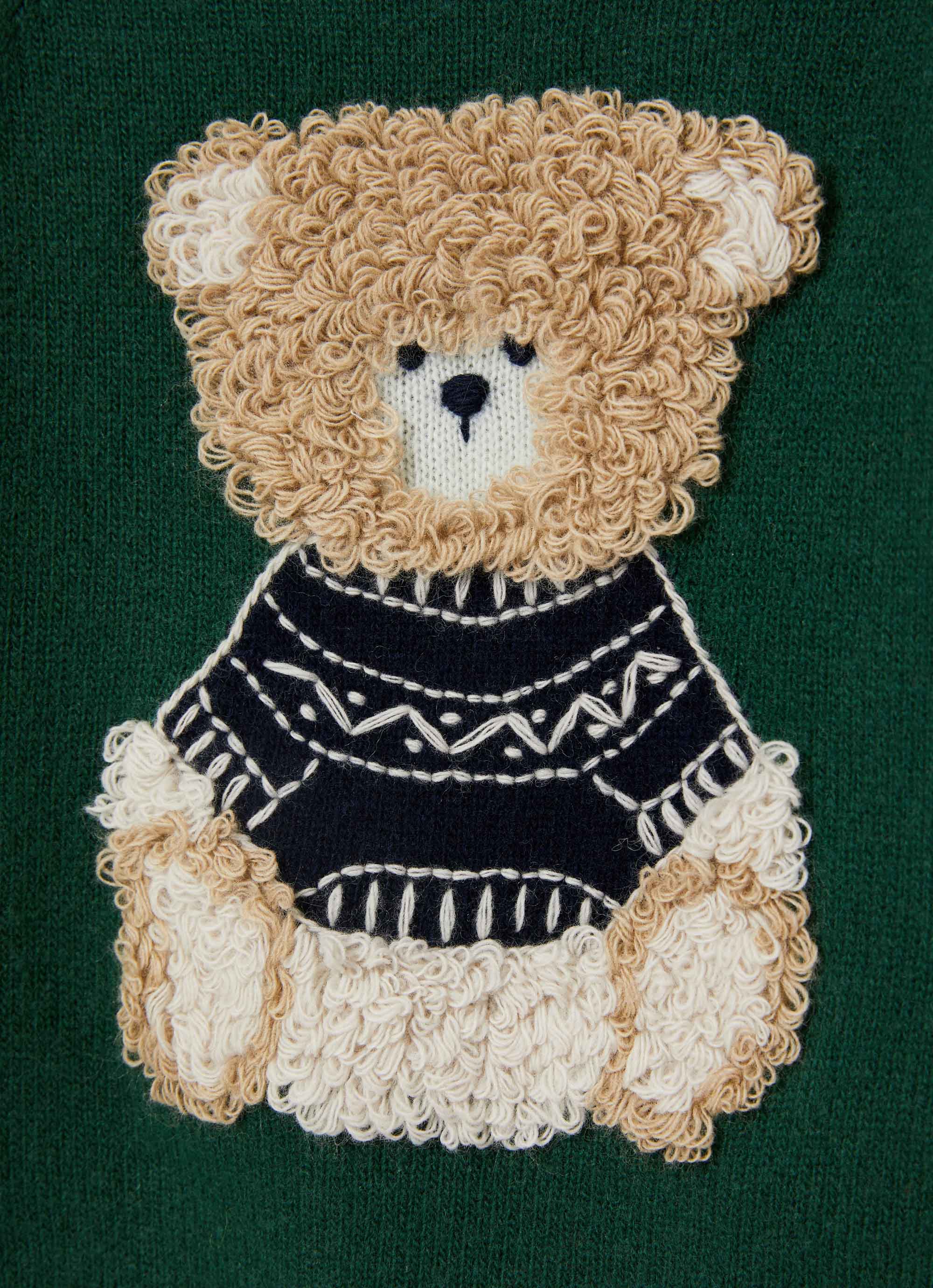Boys Billiard Green Virgin Wool Sweater