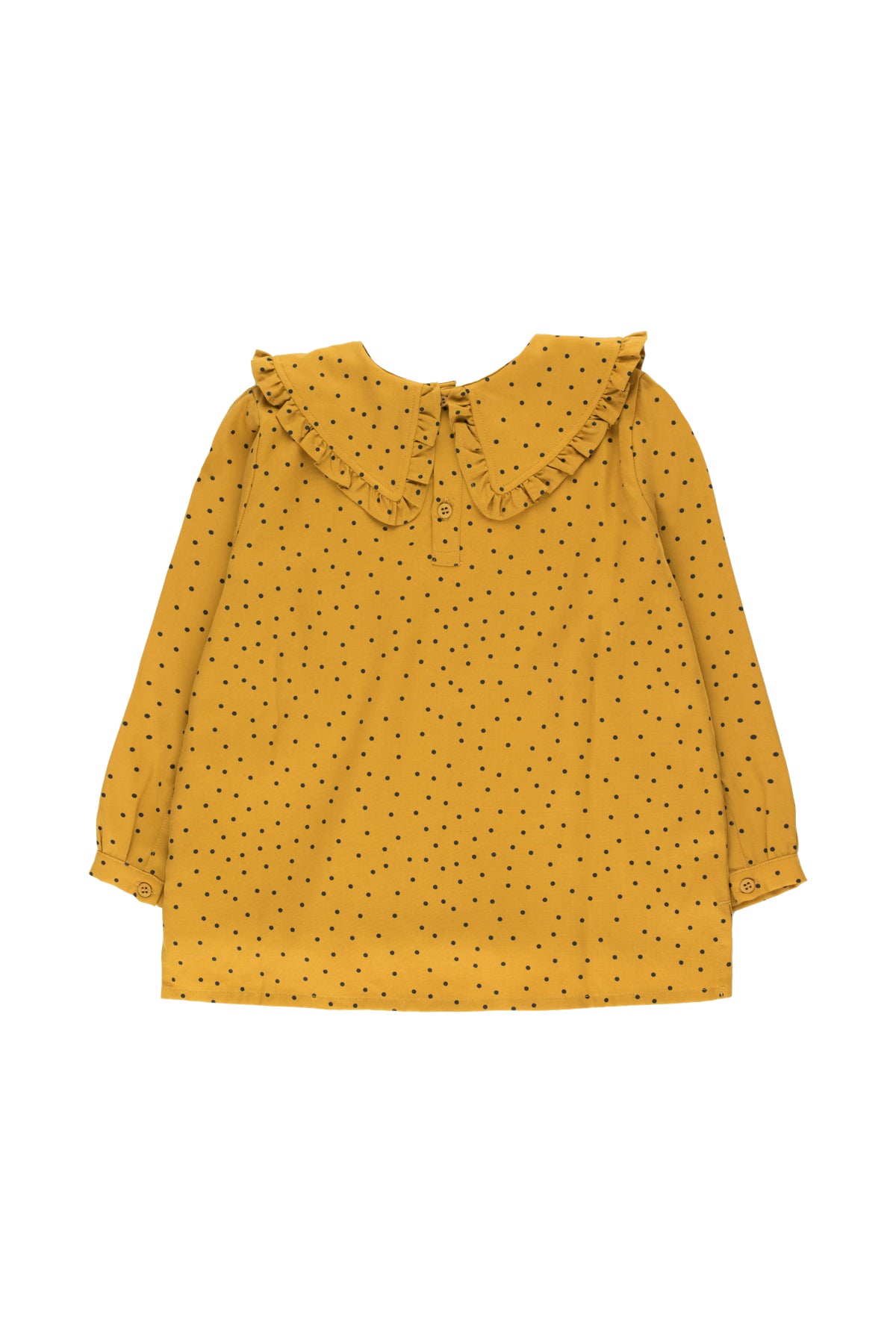 Girls Mustard Dots Shirt