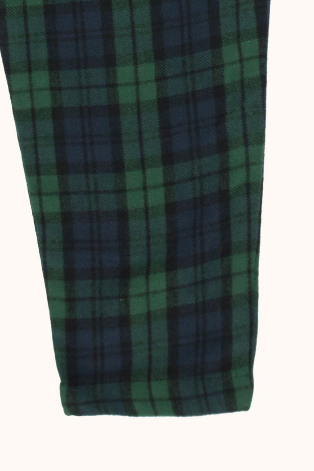 Boys & Girls Dark Green Check Trousers