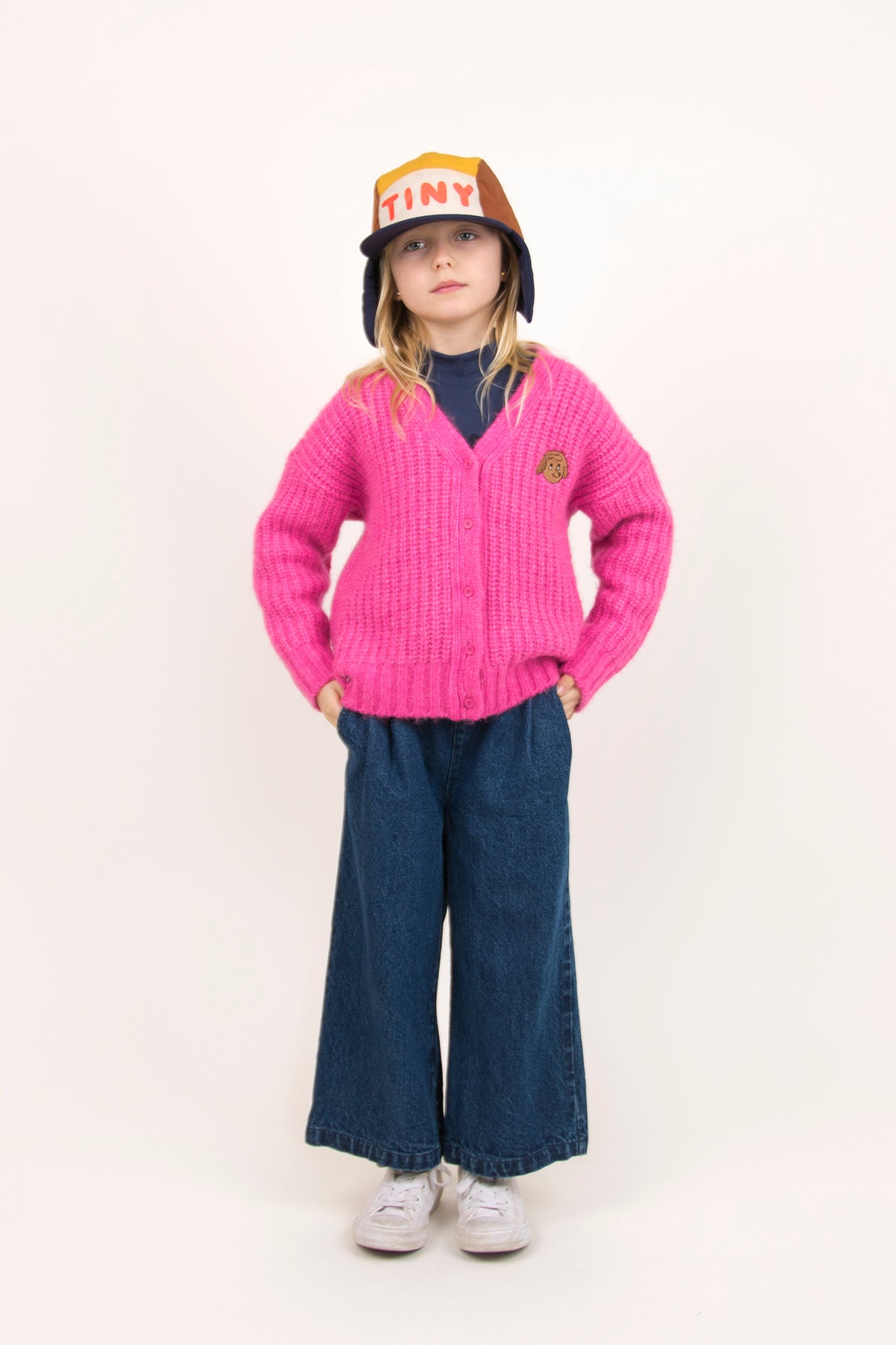 Boys & Girls Bubble Gum Chunky Knit Cardigan