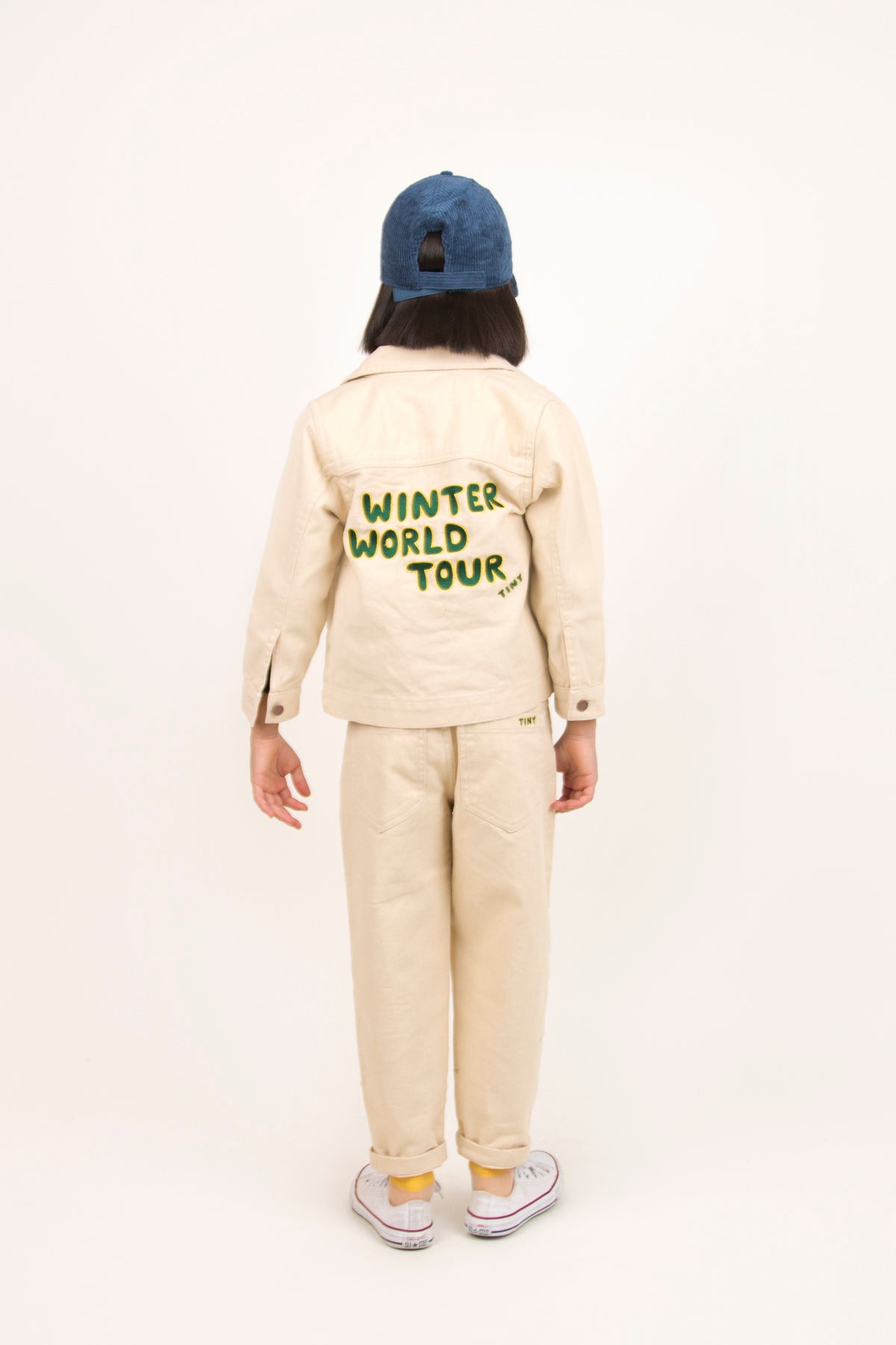 Boys & Girls Cream Solid Baggy Cotton Pants