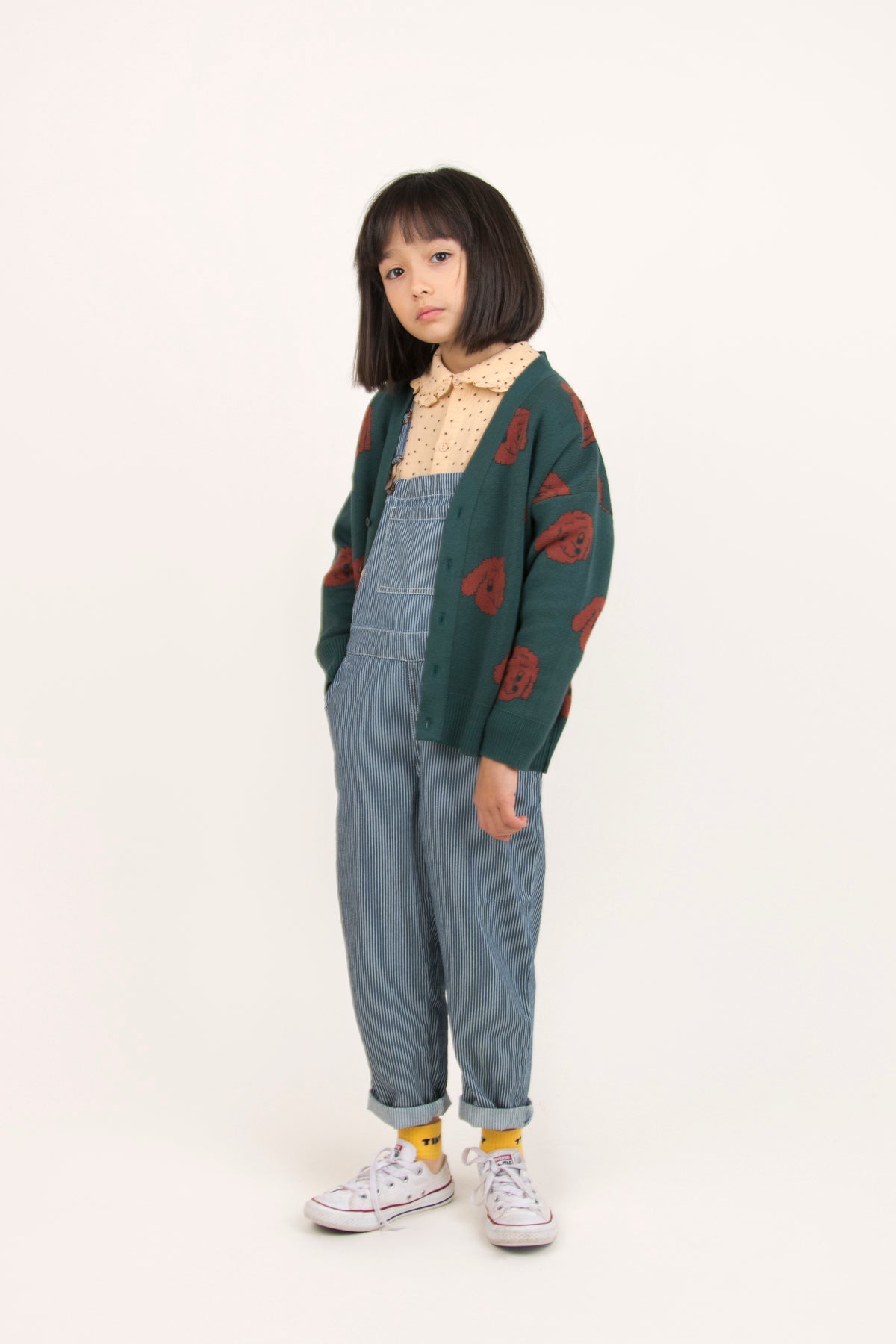 Boys & Girls Stripes Denim Cotton Overall