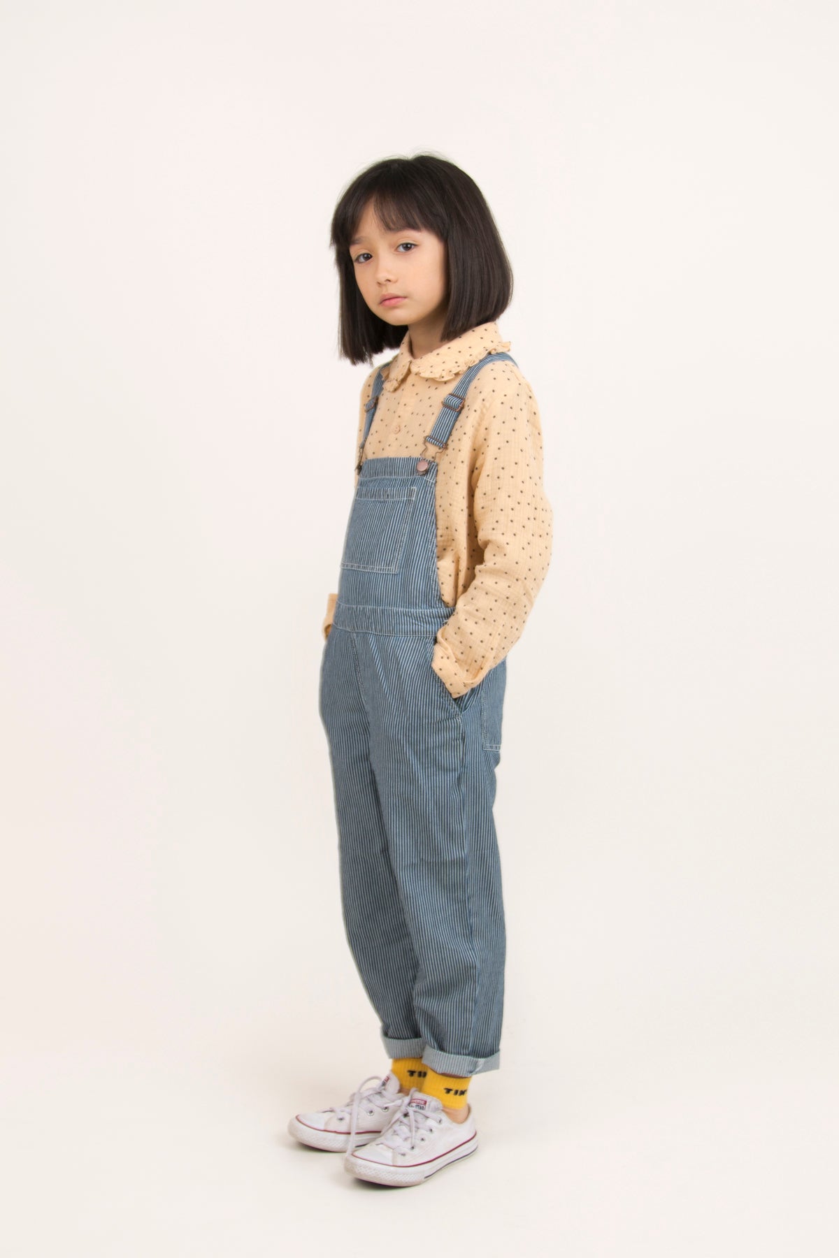 Boys & Girls Stripes Denim Cotton Overall