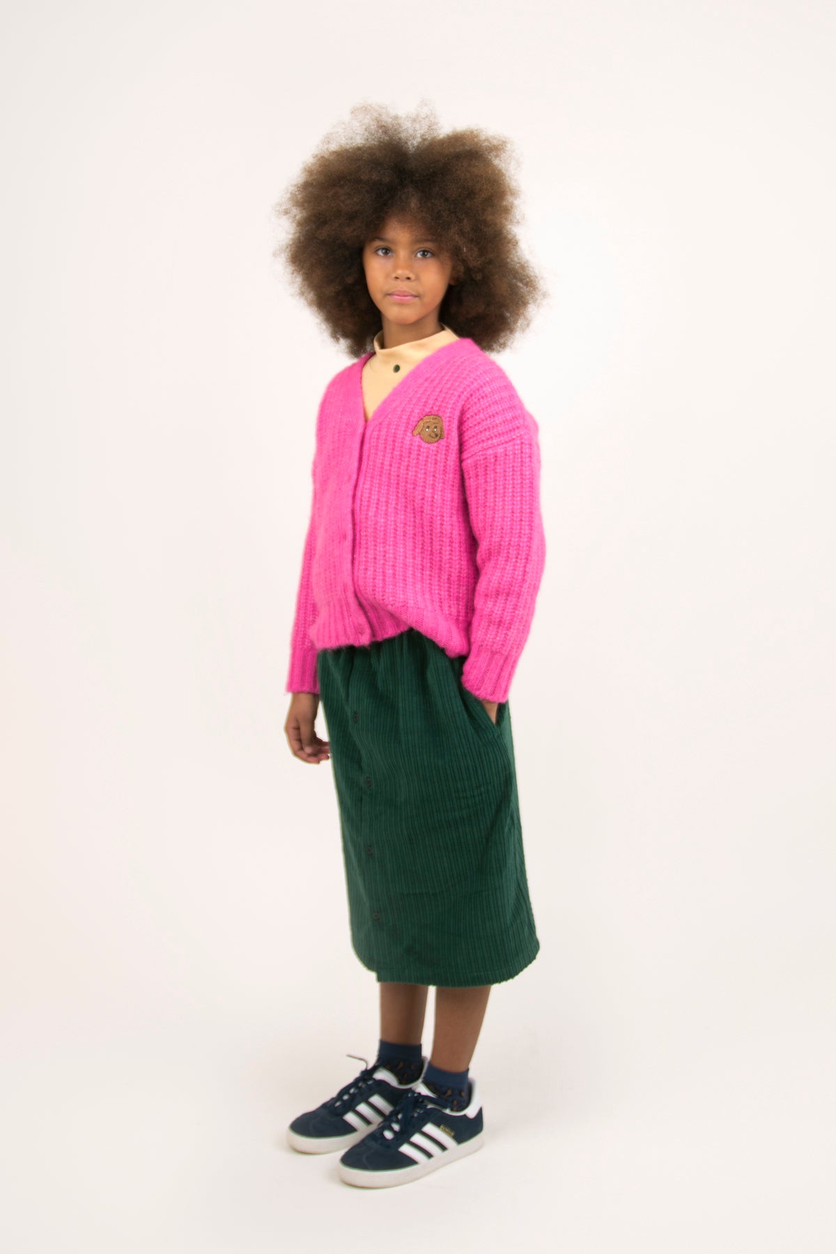 Boys & Girls Bubble Gum Chunky Knit Cardigan