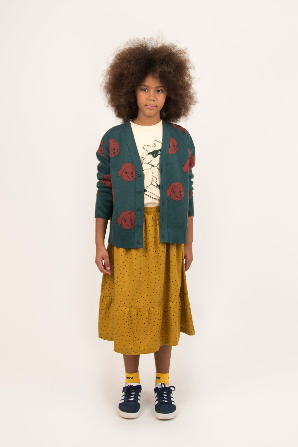 Boys & Girls Sea Blue Dog Cardigan