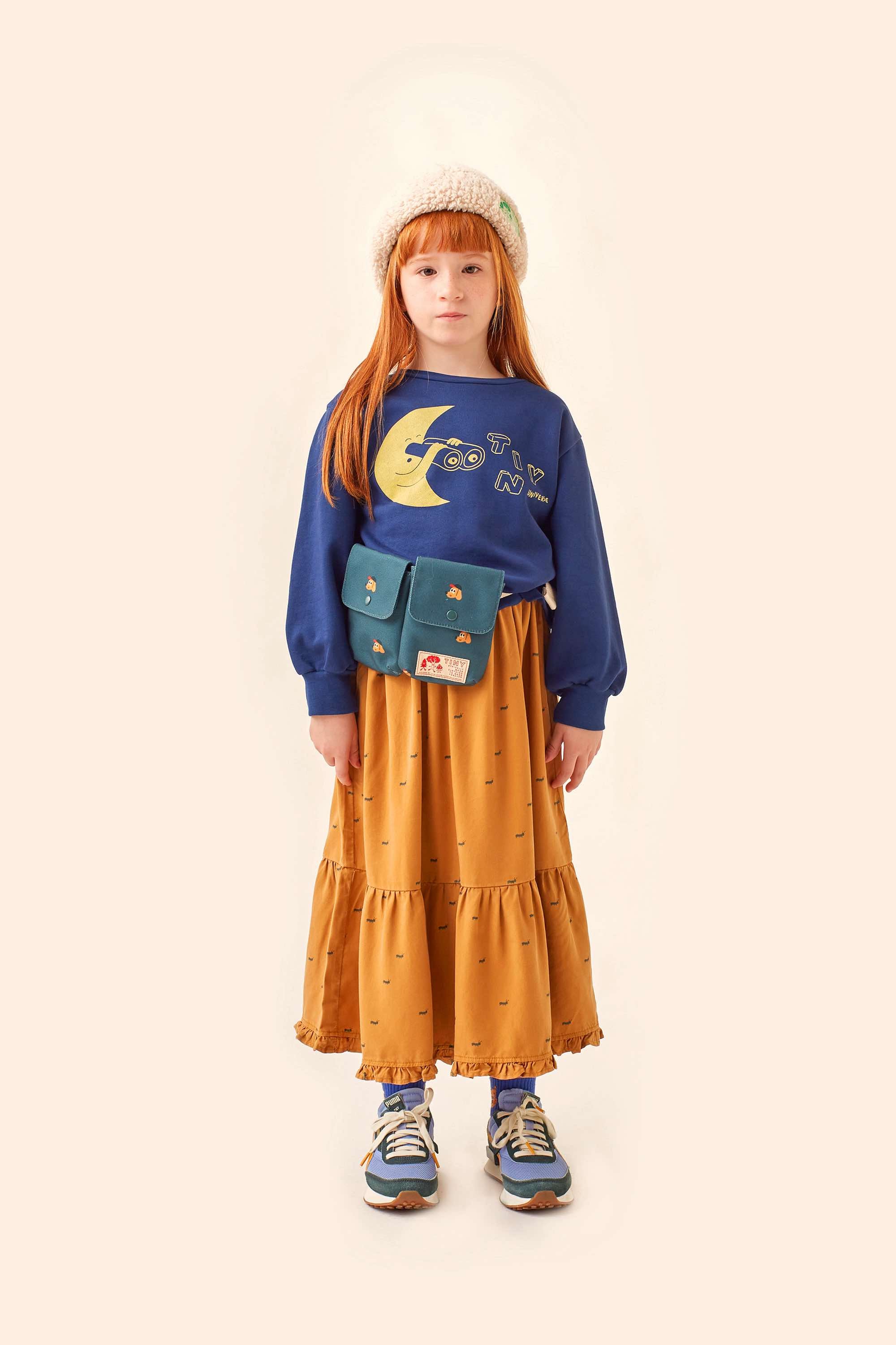 Boys & Girls Blue Printed Cotton Sweatshirt