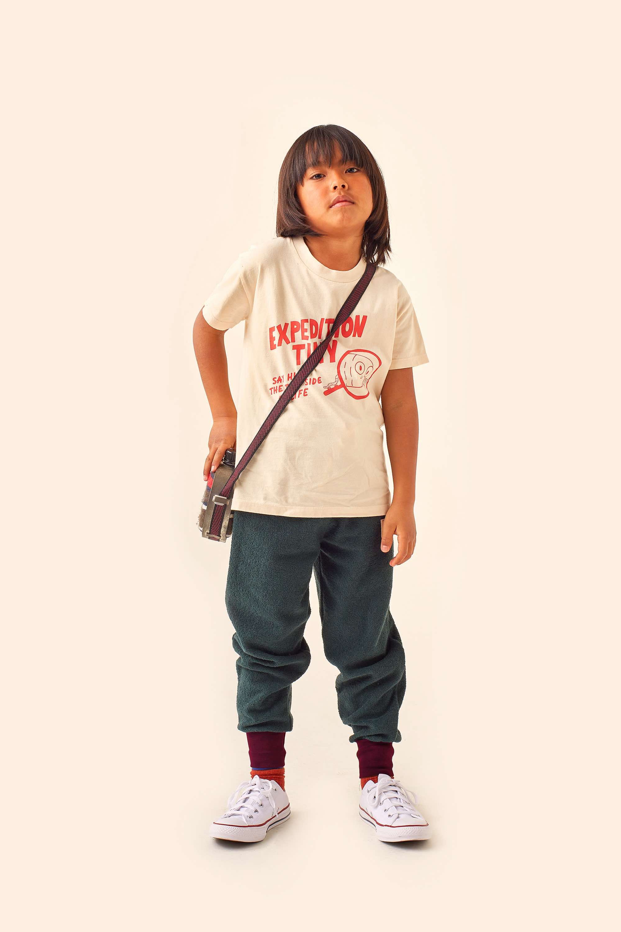 Boys & Girls Dark Green Cotton Trousers