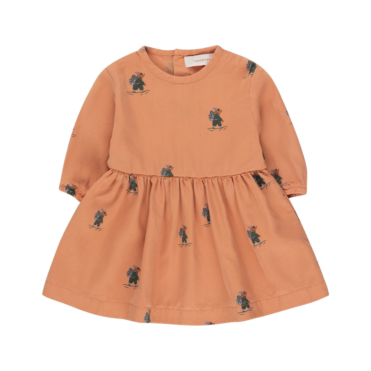 Baby Girls Caramel Printed Dress