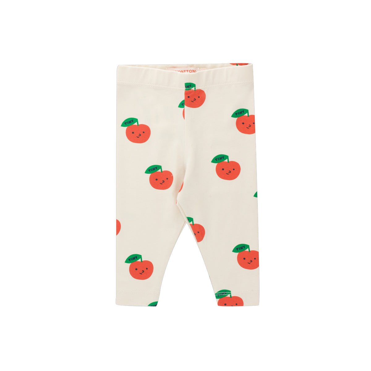 Baby Boys & Girls White Apple Printed Cotton Trousers