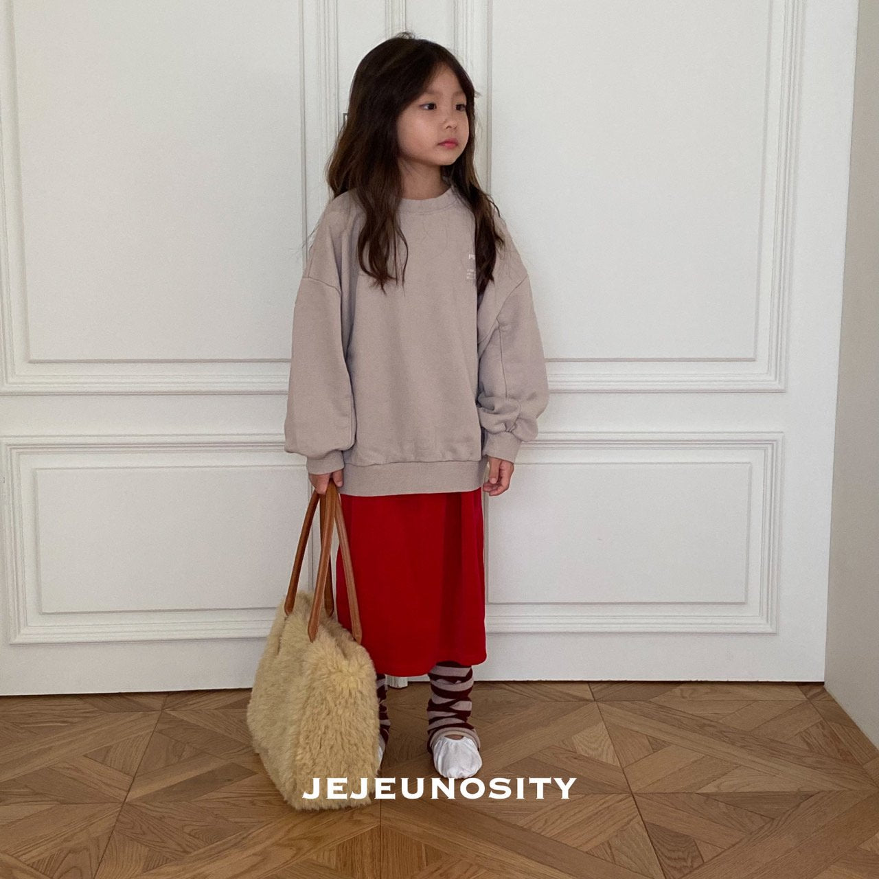 Girls Red Cotton Dress