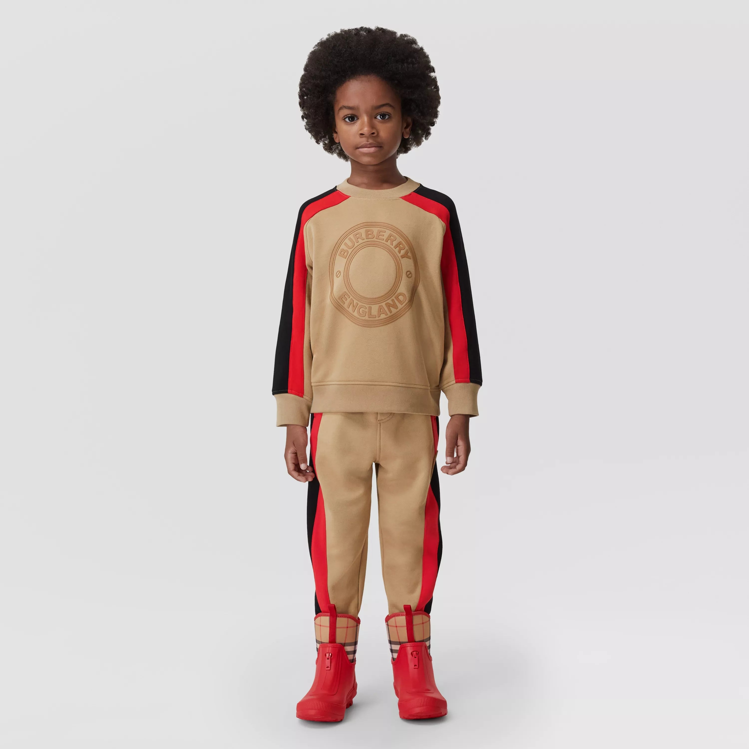 Boys & Girls Beige Cotton Trousers