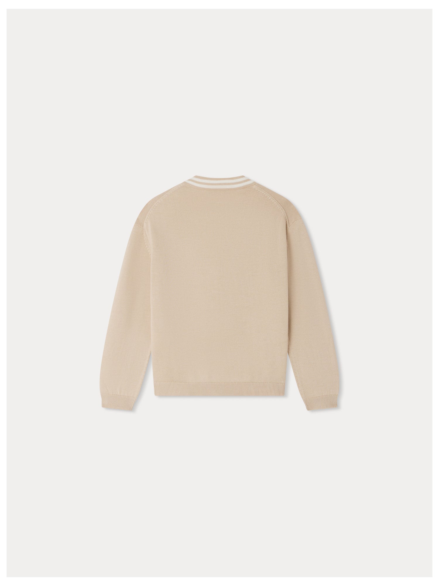 Boys Beige Cotton Cardigan