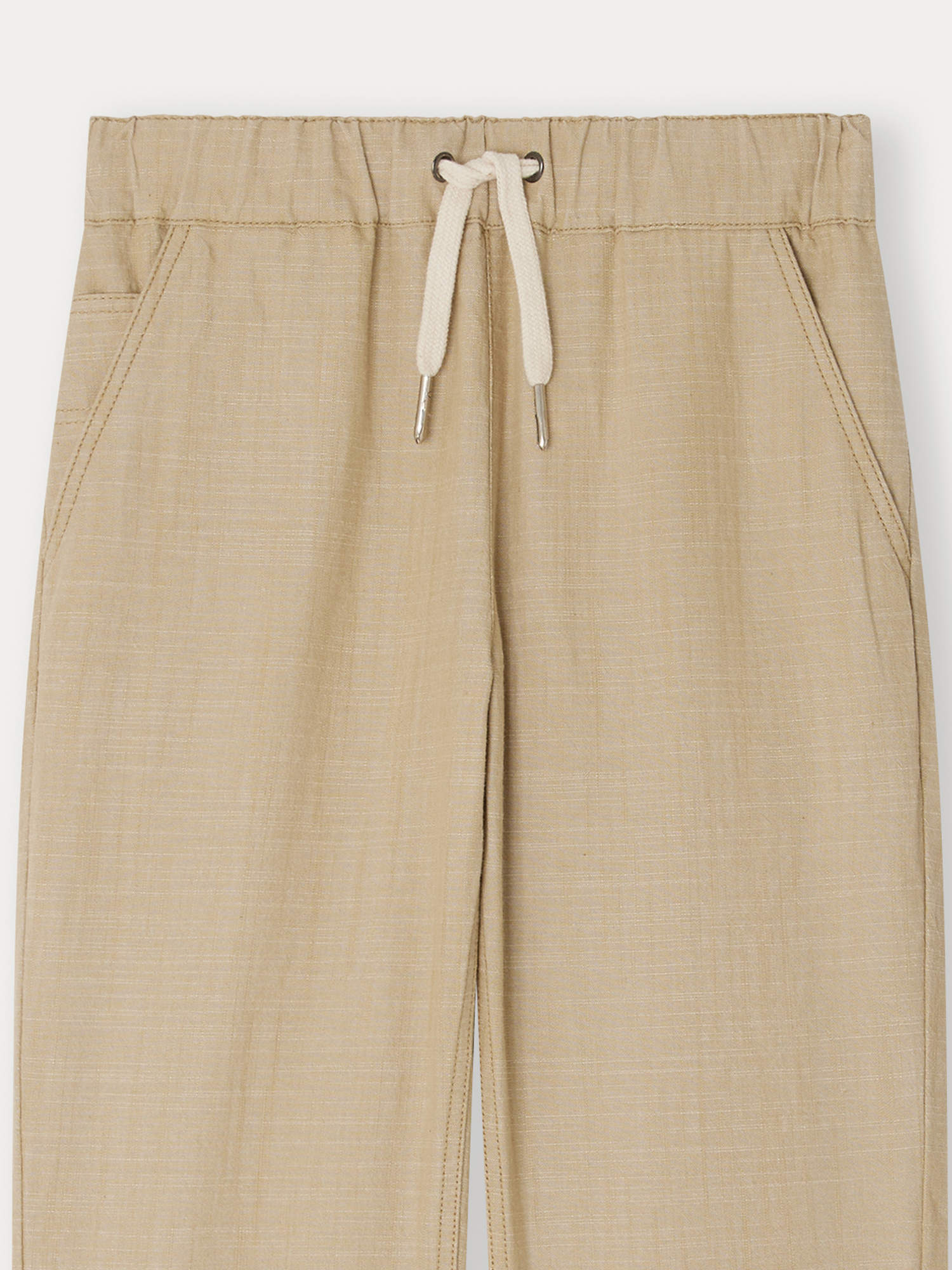 Boys & Girls Beige Cotton Trousers