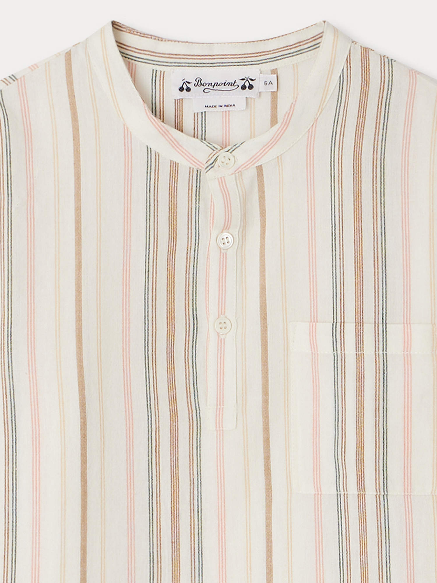 Boys Multicolor Stripes Cotton Shirt