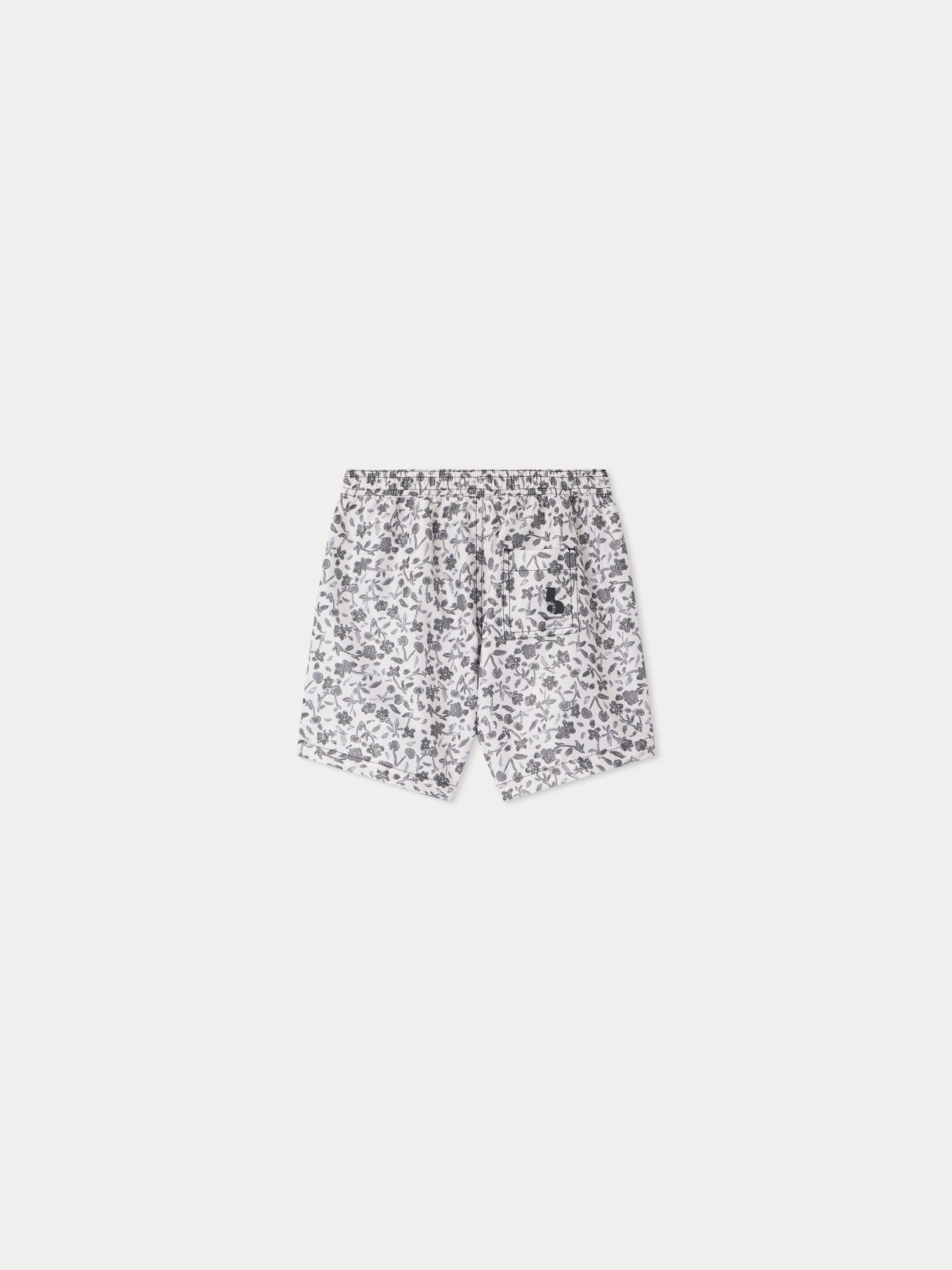 Boys Grey Floral Swim Shorts