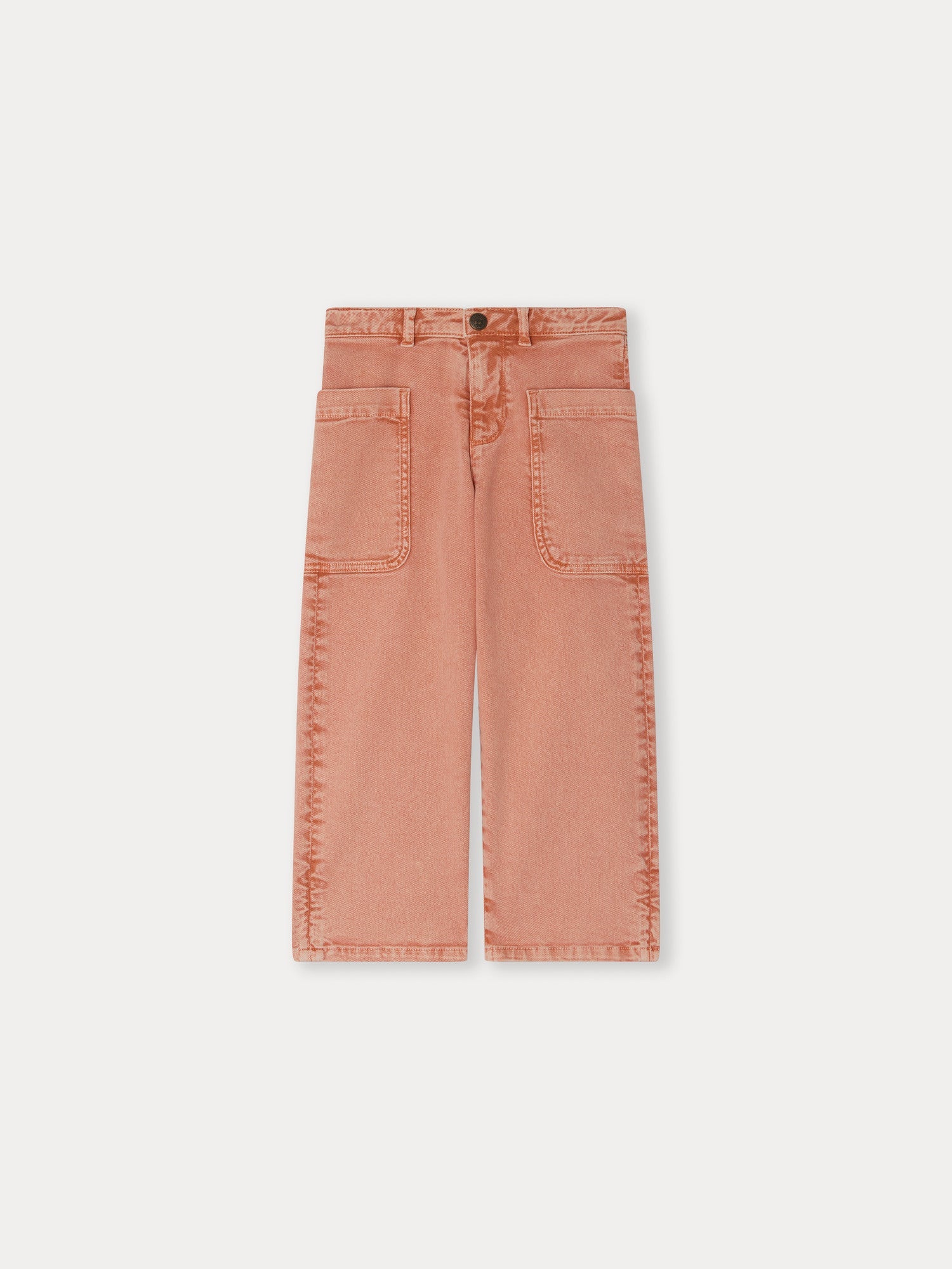 Girls Orange Cotton Trousers